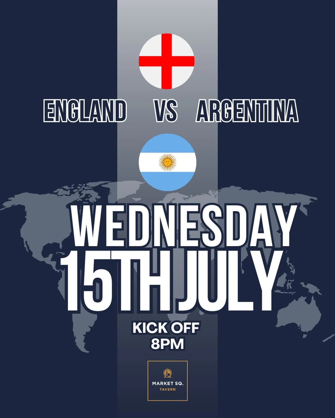 One game away from the World Cup Final&hellip; 🏆

England take on Argentina this Wednesday, and we&rsquo;ll be showing every minute live ⚽🍻

Who&rsquo;s joining us to cheer the Three Lions on? Tables are filling fast, so be sure to secure yours now
