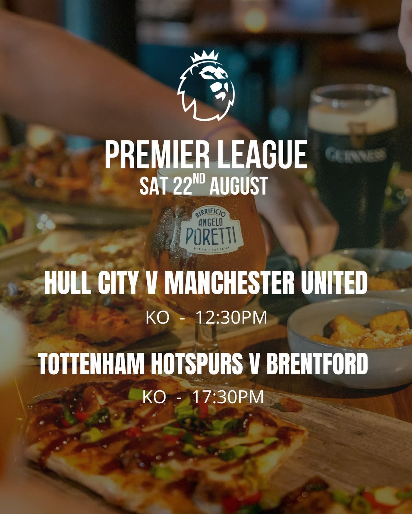 ⚽️ PREMIER LEAGUE IS BACK AT MARKET SQUARE TAVERN ⚽️

Saturday is looking like a pretty good one&hellip; 👀

🔥 Hull City v Manchester United &mdash; 12:30pm
🔥 Tottenham Hotspur v Brentford &mdash; 5:30pm

Catch all the action on the big screens, th