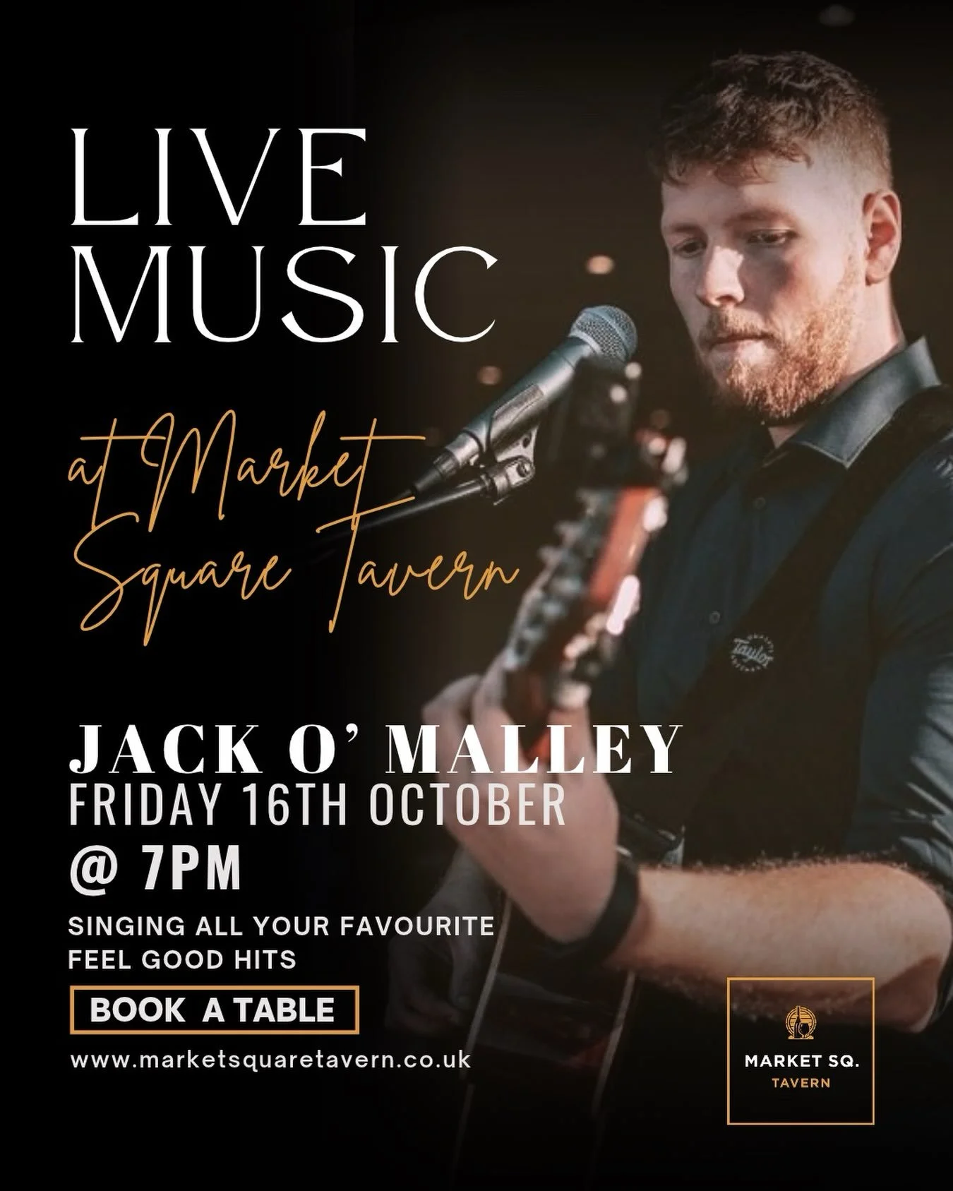 🎸 LIVE MUSIC THIS FRIDAY! 🍻

@jackomalleymusic is BACK at Market Square Tavern this Friday, bringing you a lively live music set packed with all your firm favourites from 7pm! 🎶🙌

Kick-start your weekend with great tunes, a few drinks and even be