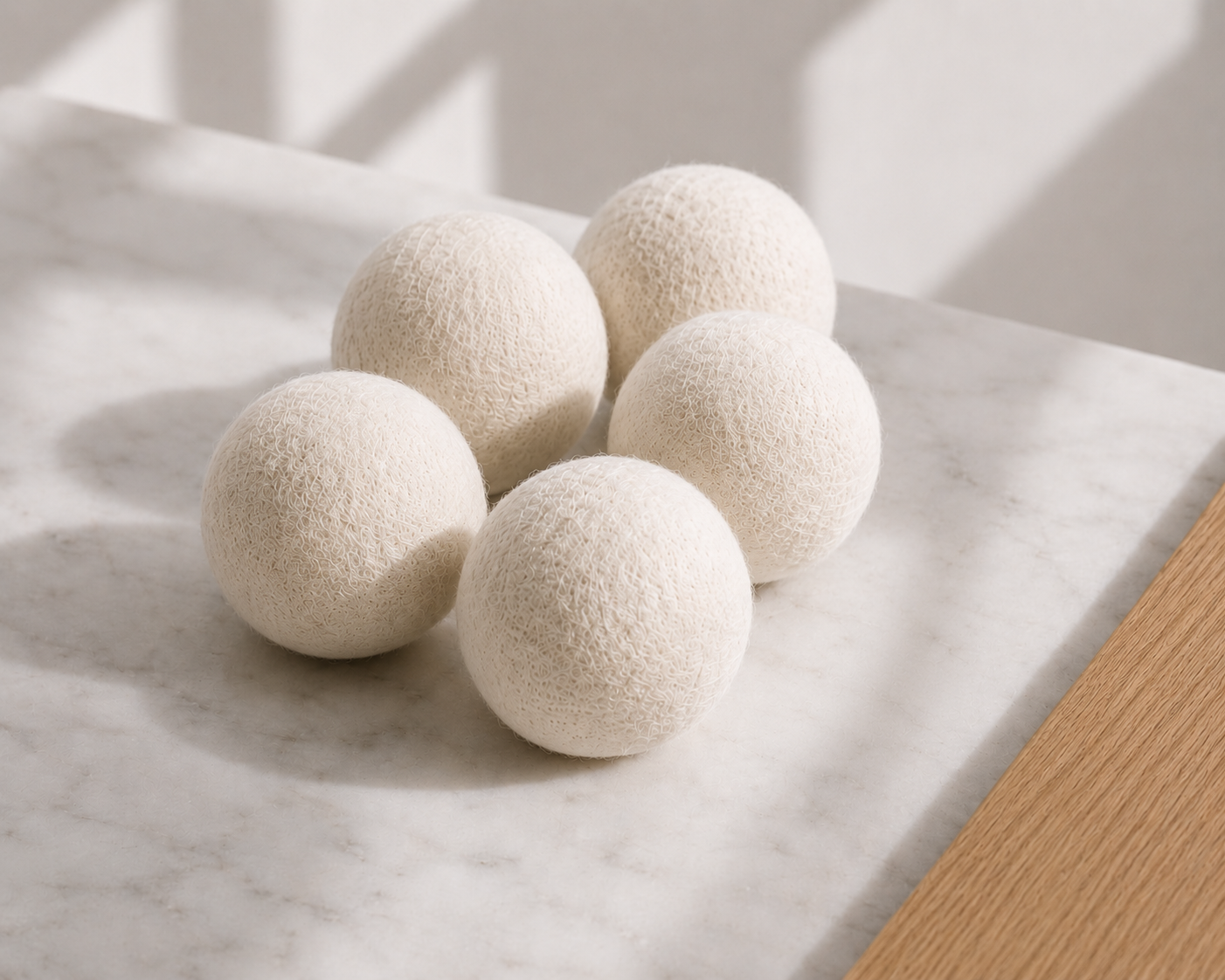 Dryer balls on marble counter.png