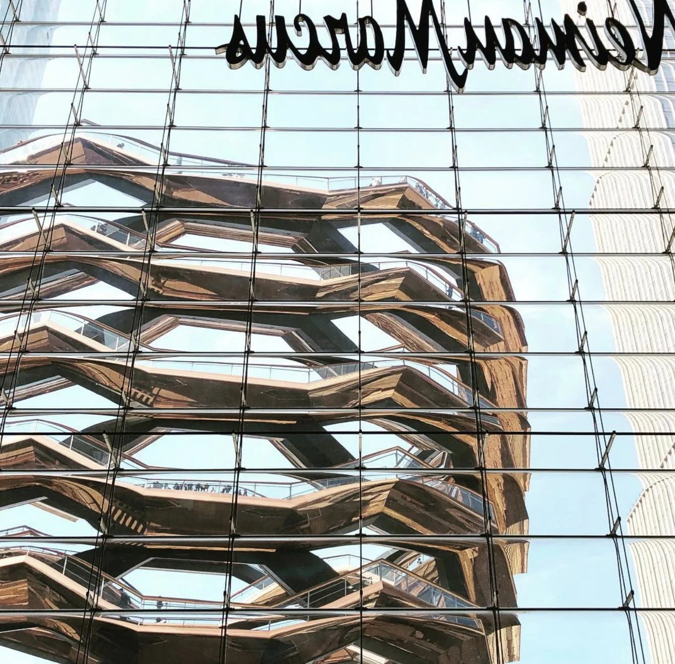 The Vessel at Hudson Yards, from inside the mall, 04/19
