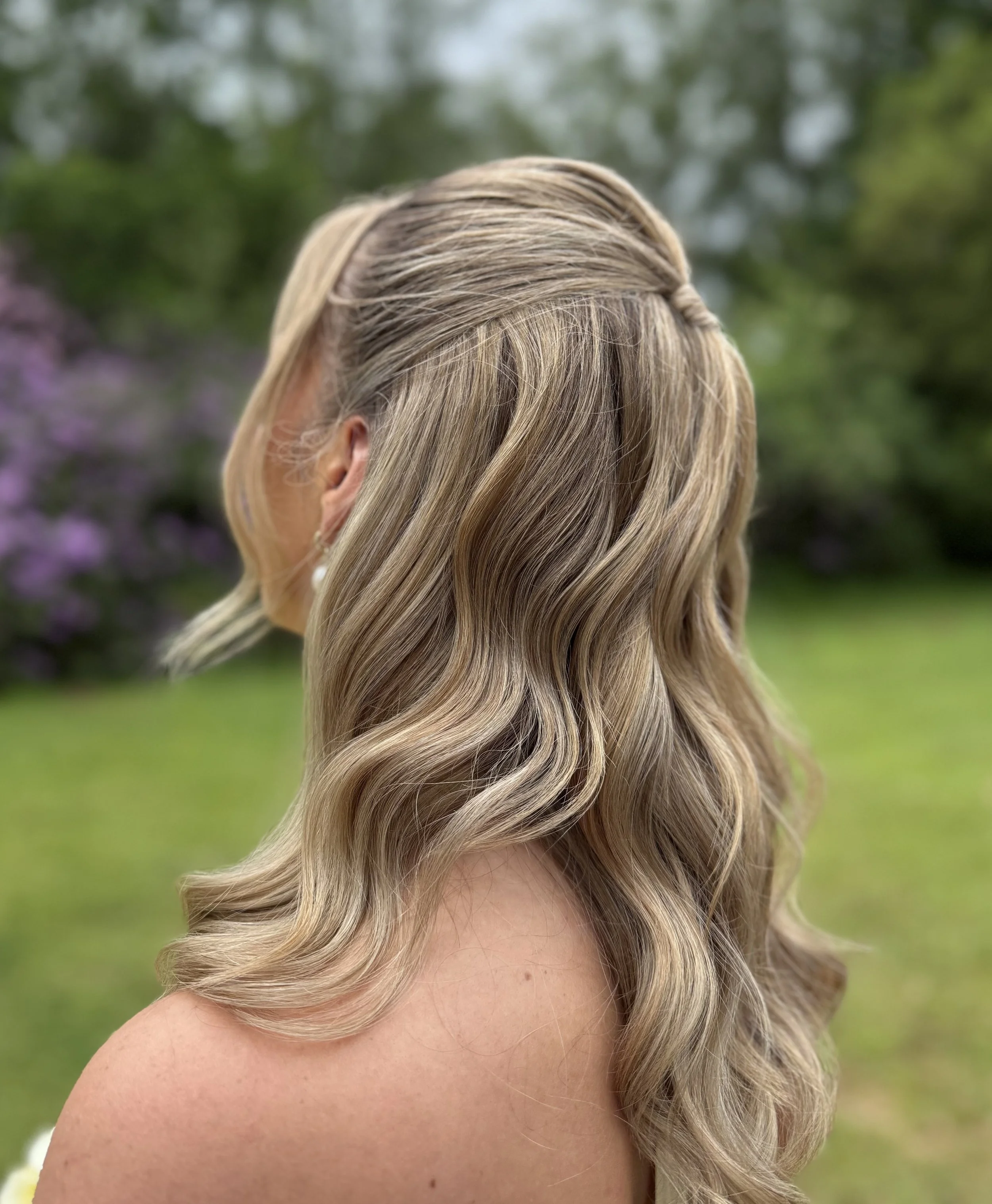 Modern bridesmaid hair down London