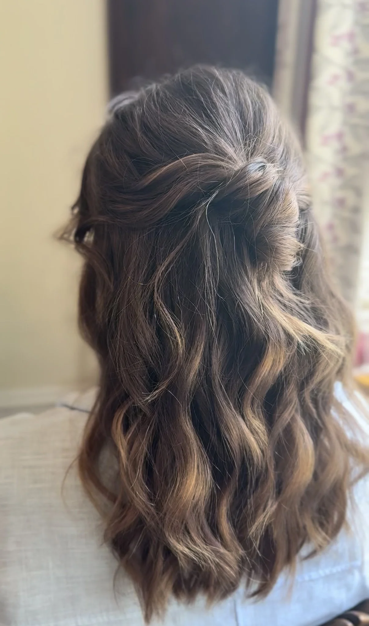 Relaxed wedding hair style London