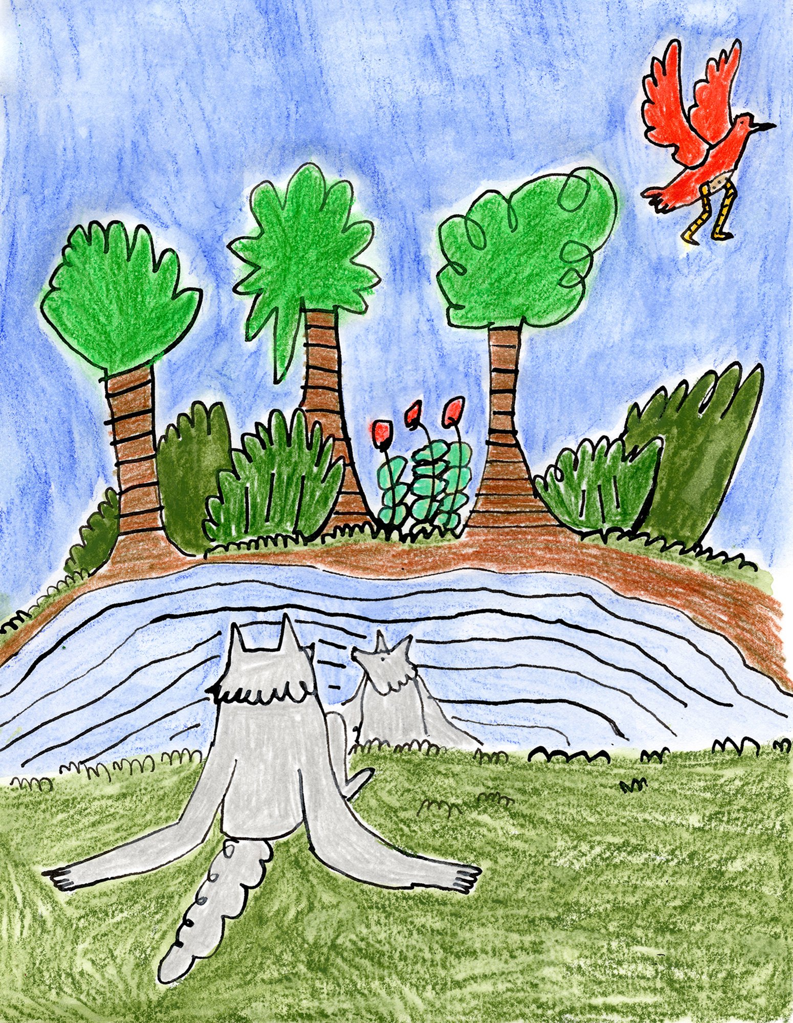 Illustration from self-published picture book Apple Sauce