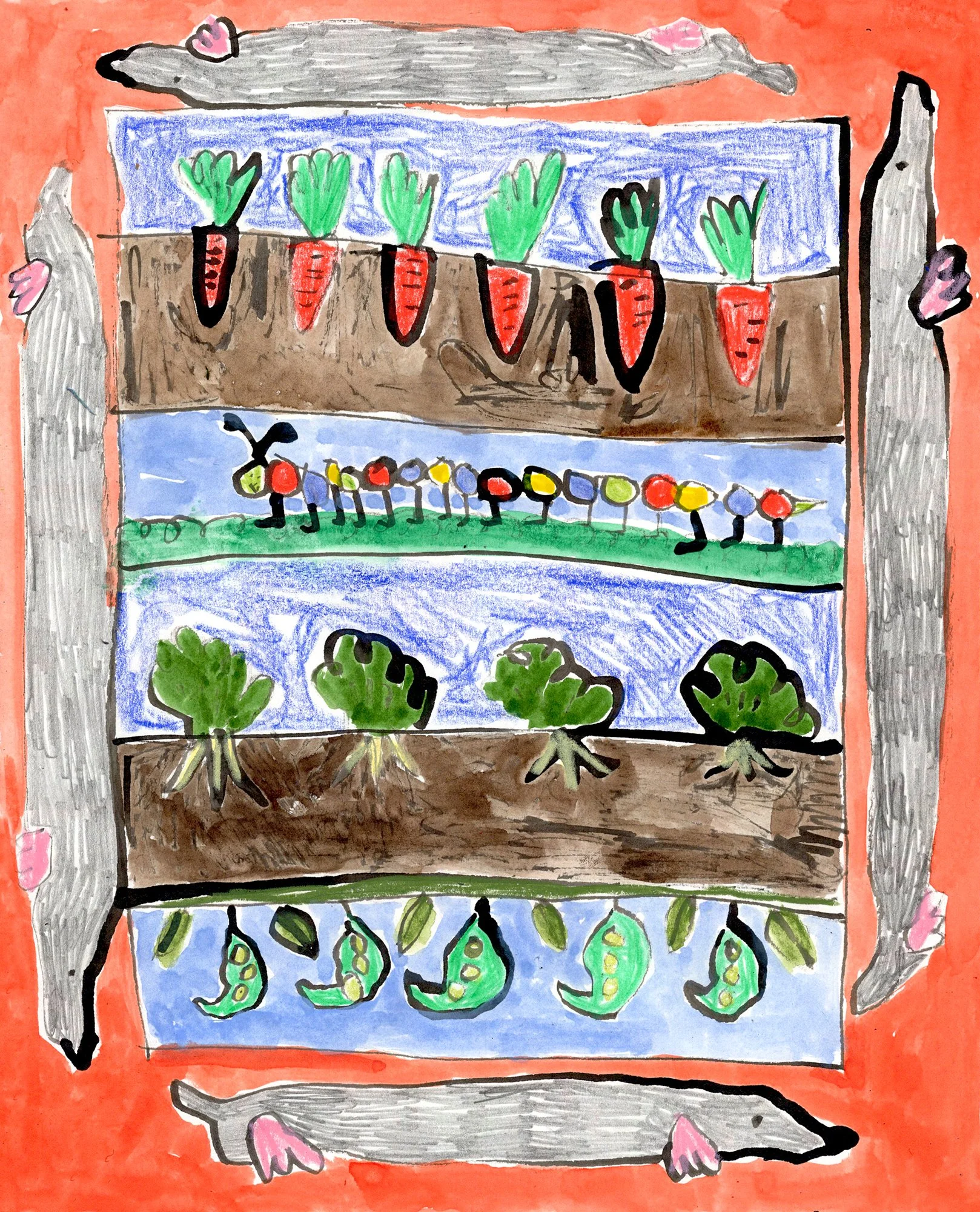 A garden framed by moles, made during Fish Factory residency, Iceland