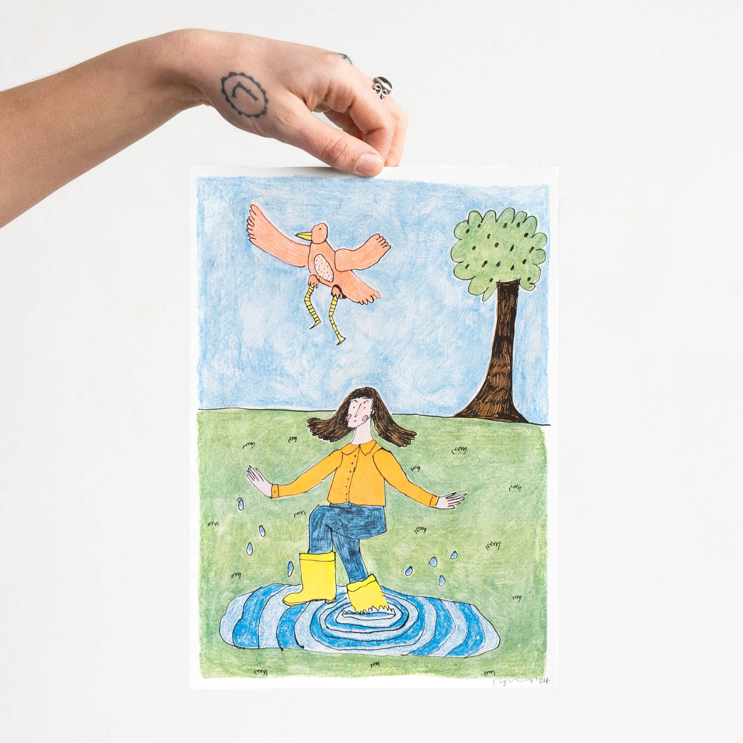 Puddle: A4 Riso Print