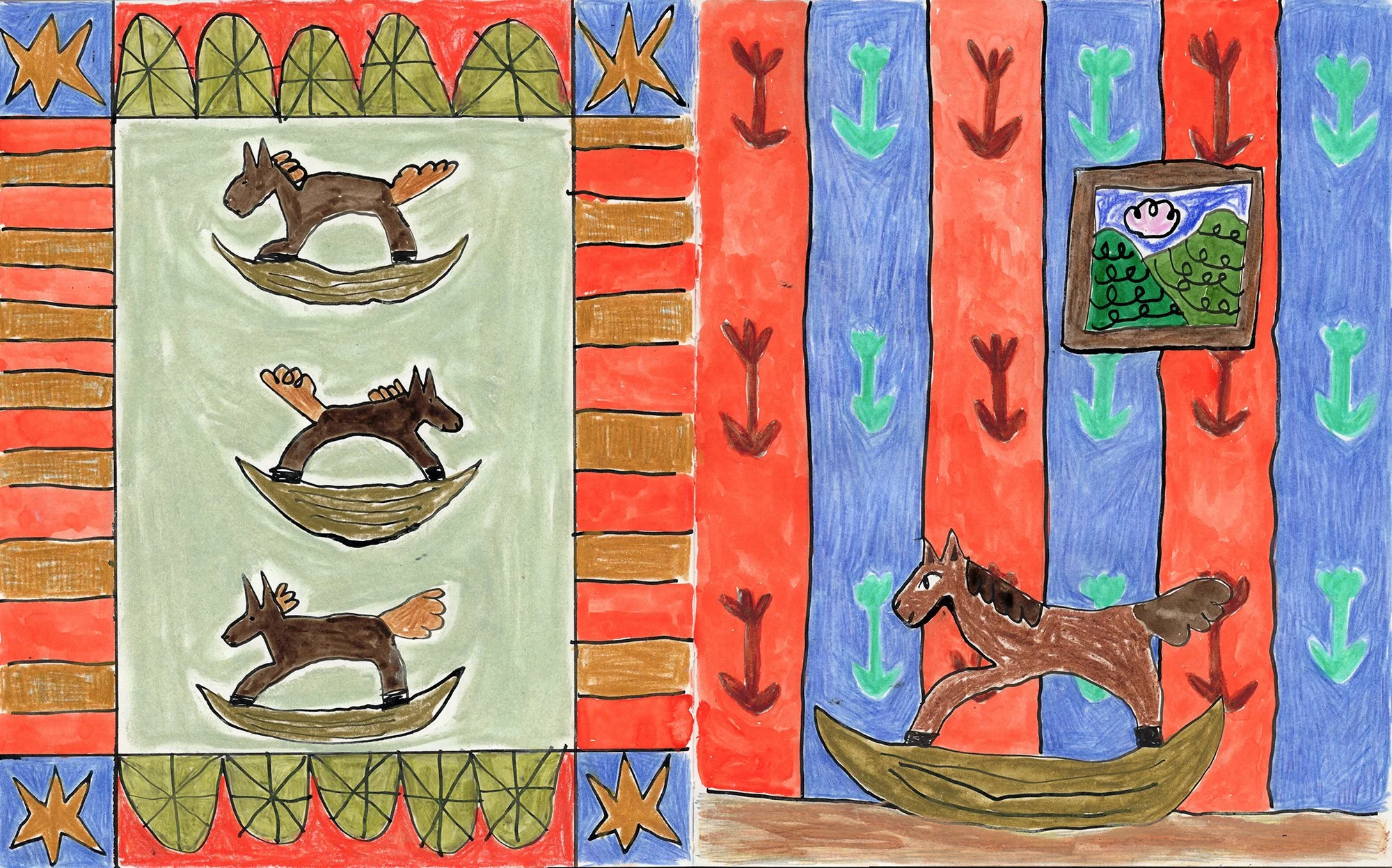 Rocking horses, made during Fish Factory residency, Iceland