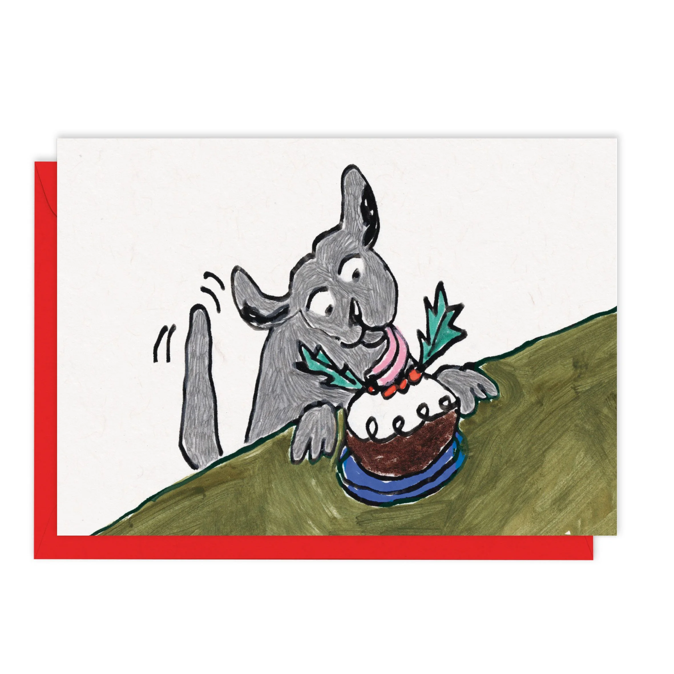 Naughty Christmas Dog Card | Festive Animal | Greetings