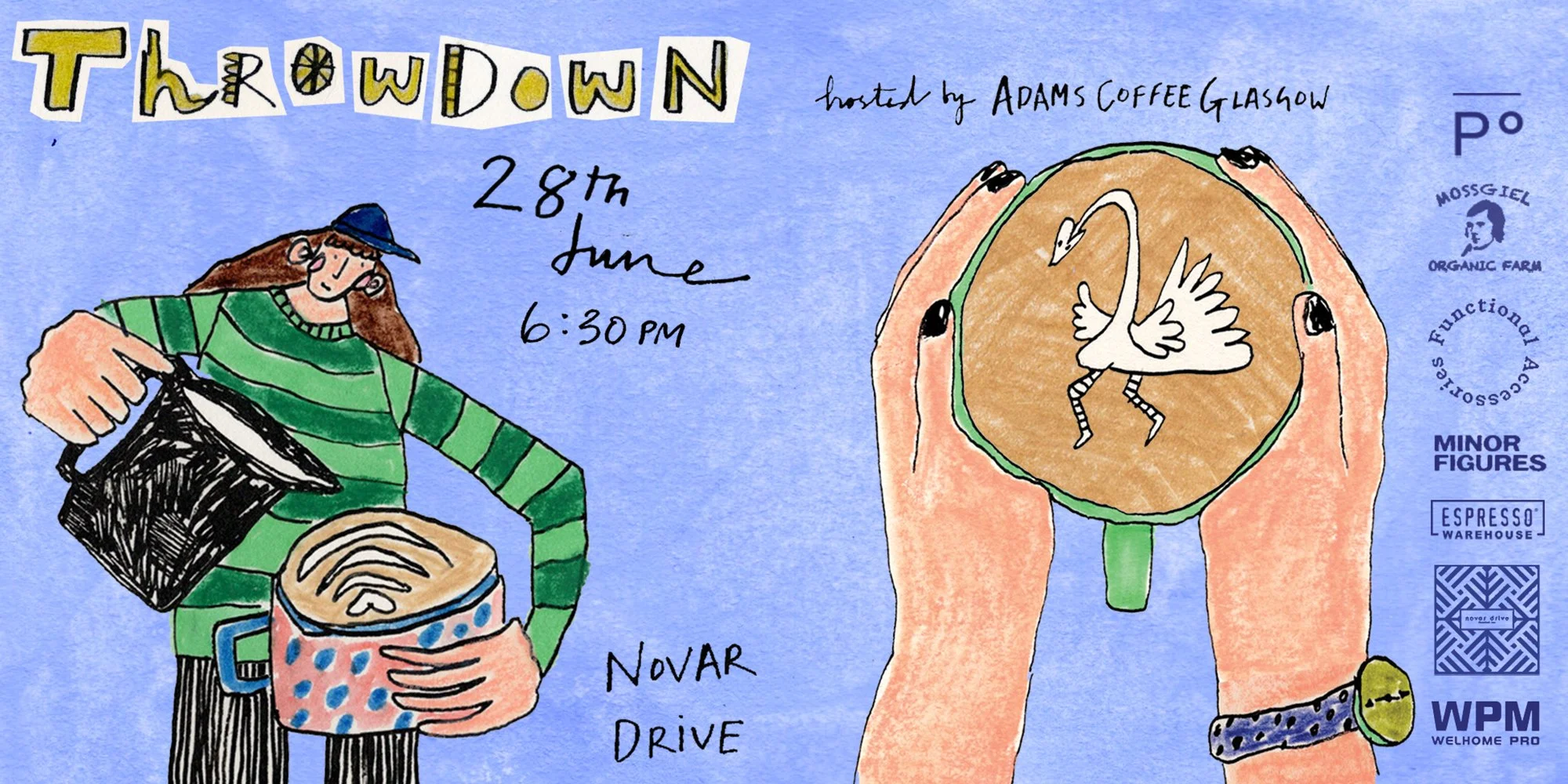 Event poster for Novar Drive coffee