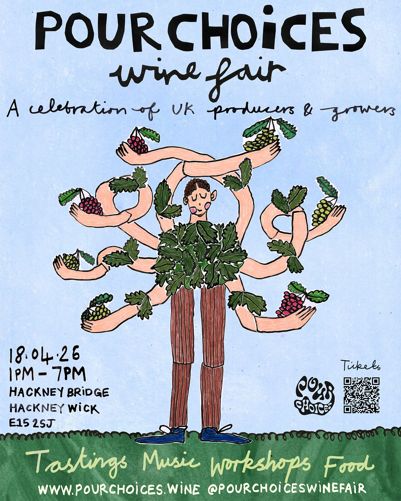 Event poster for Pour Choices wine fair