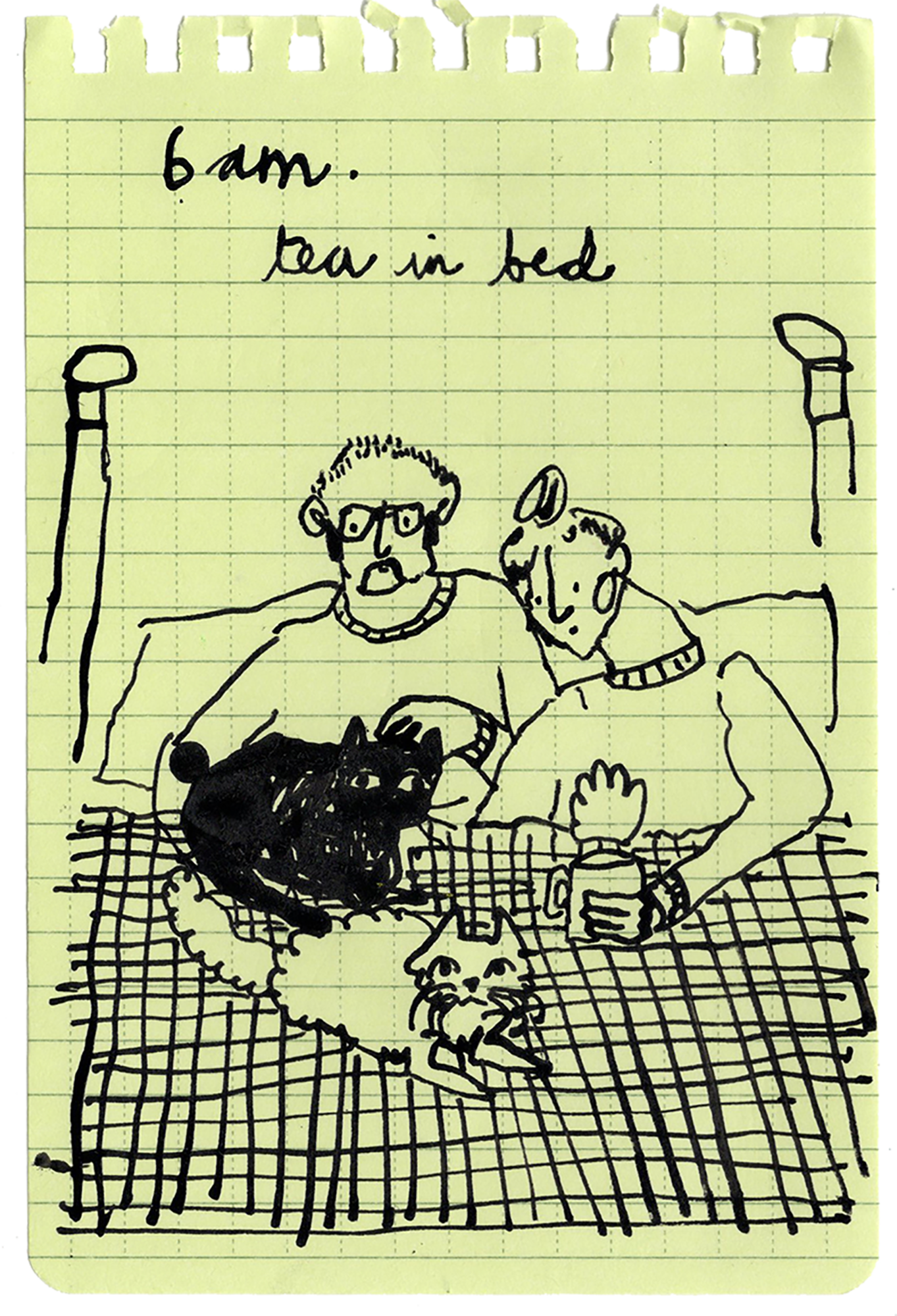 6am illustration from hourly comic day