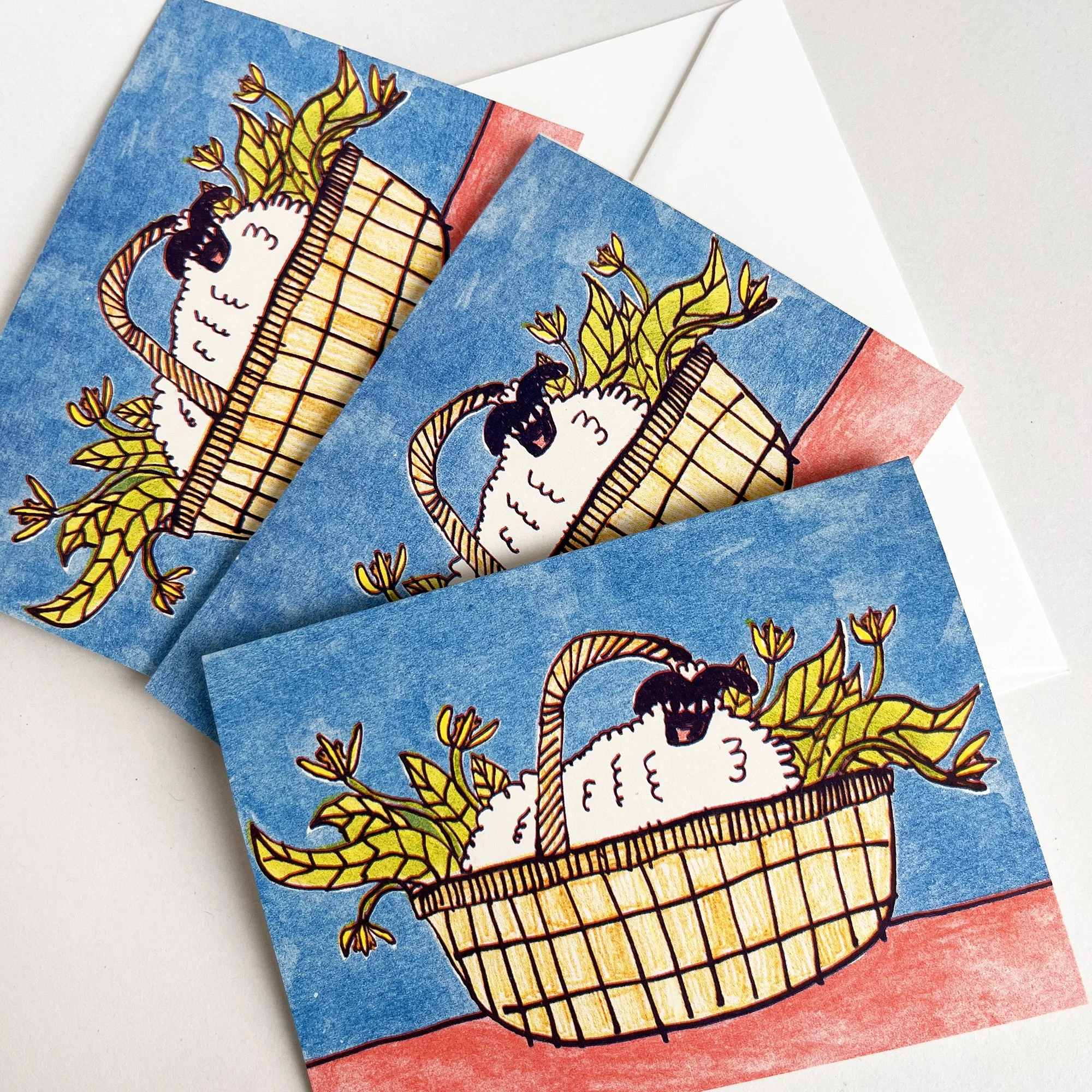 Riso printed Easter cards