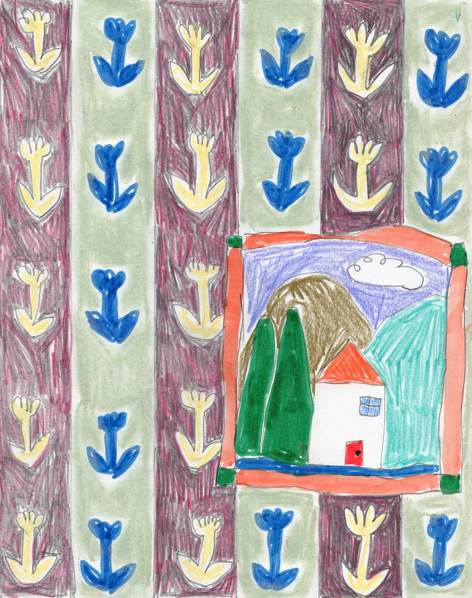 Wallpaper, made during Fish Factory residency, Iceland