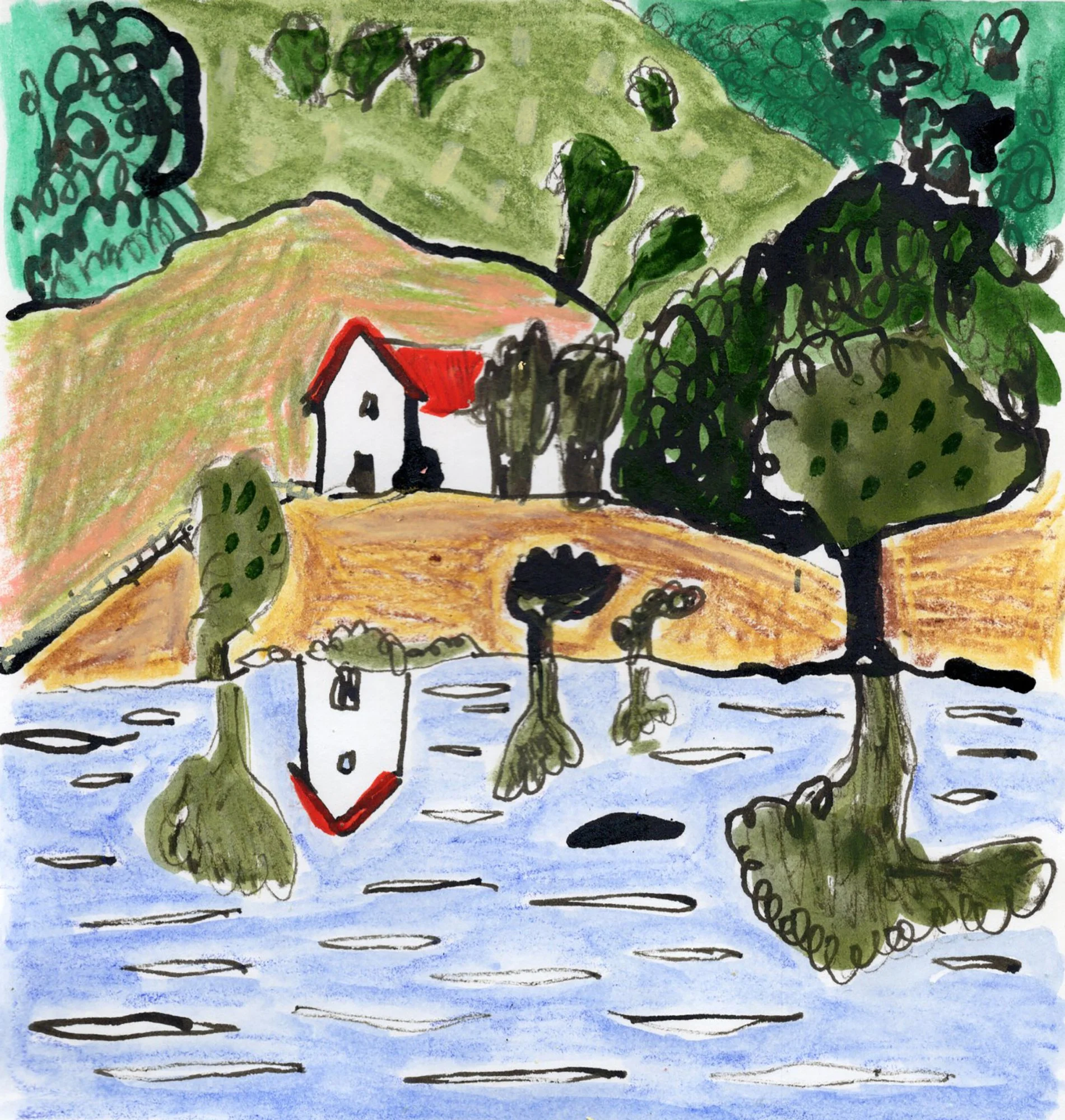 House over Loch Lomond, Scotland