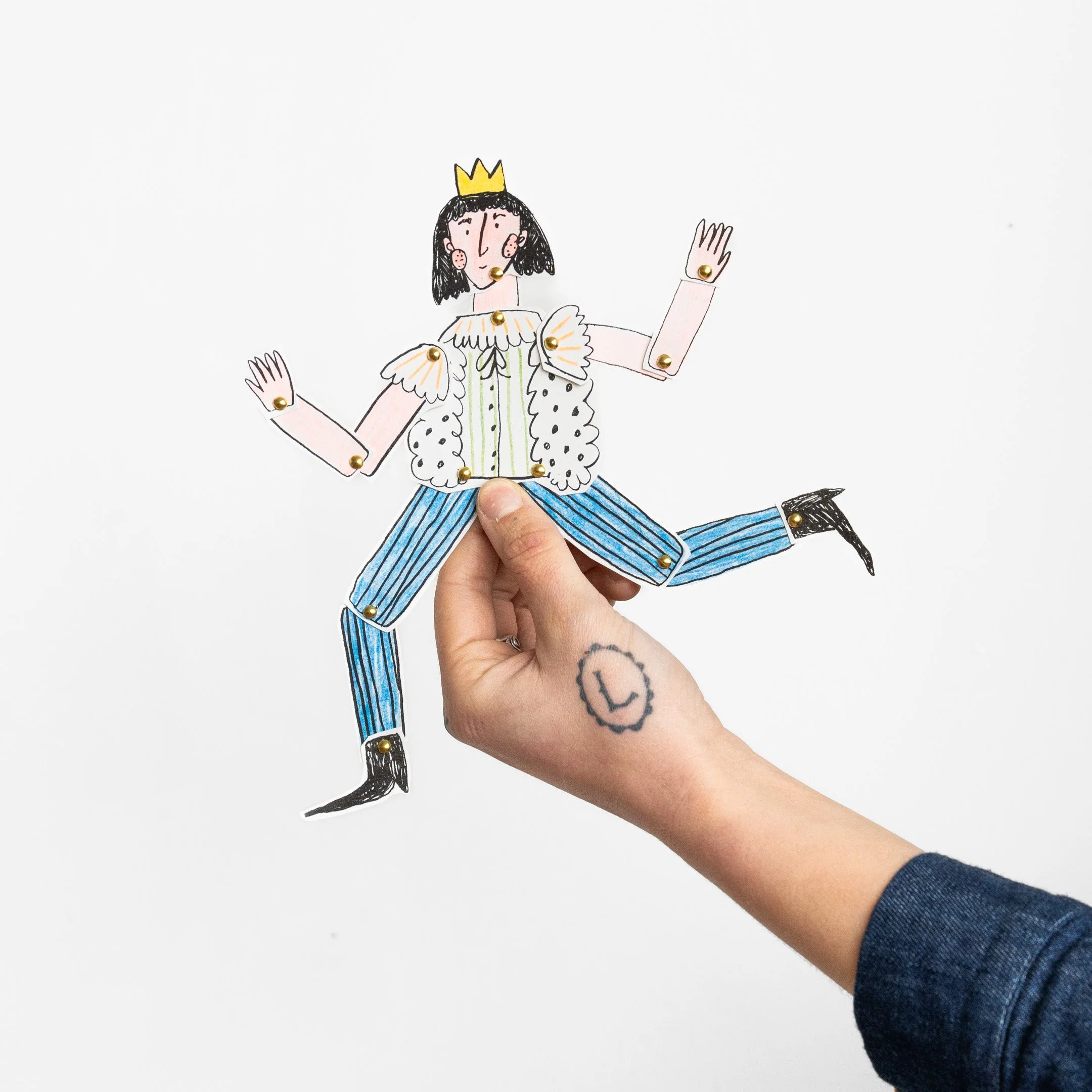 Split pin puppet: Tiny King