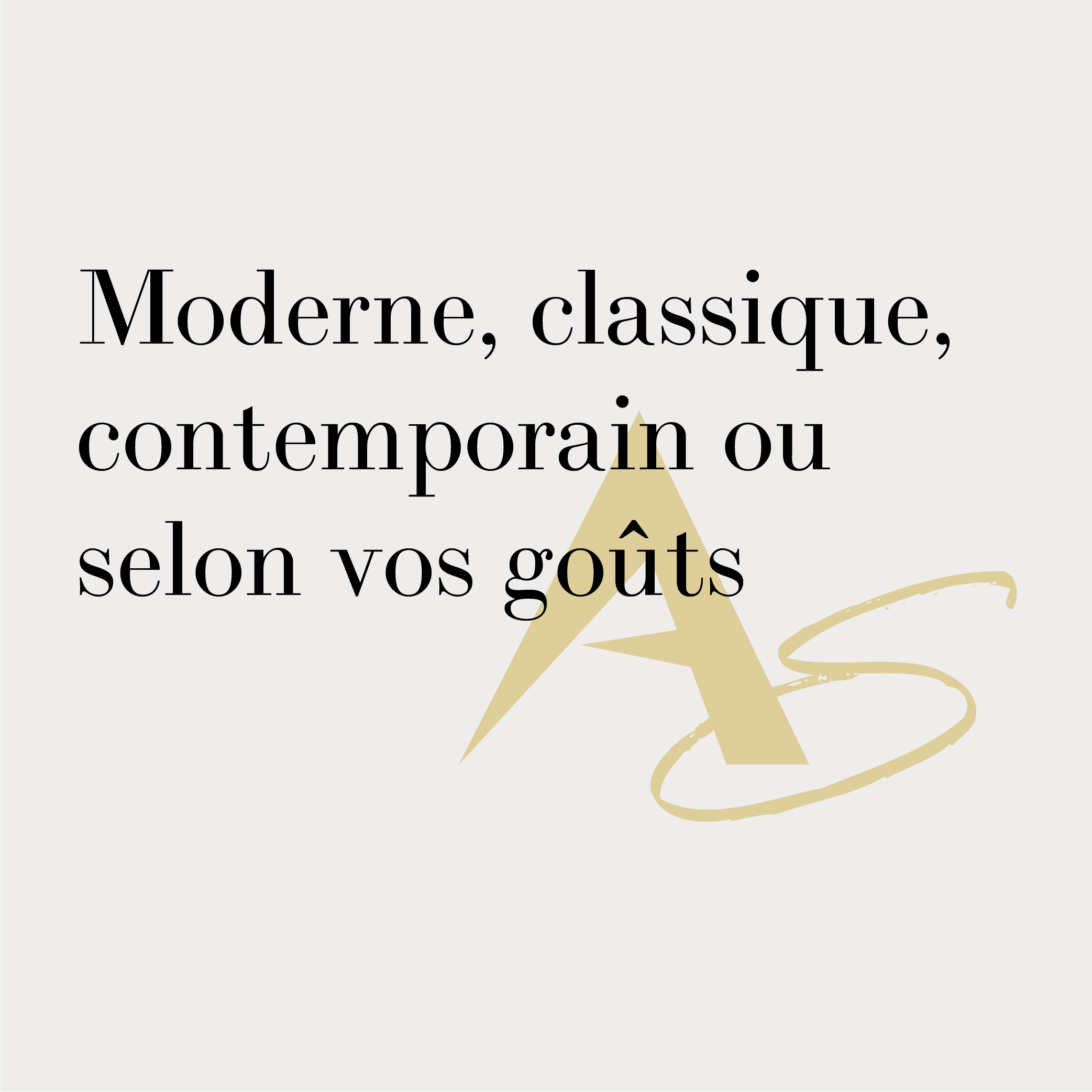 Text in French over a light background with a large gold letter A and decorative swirl.