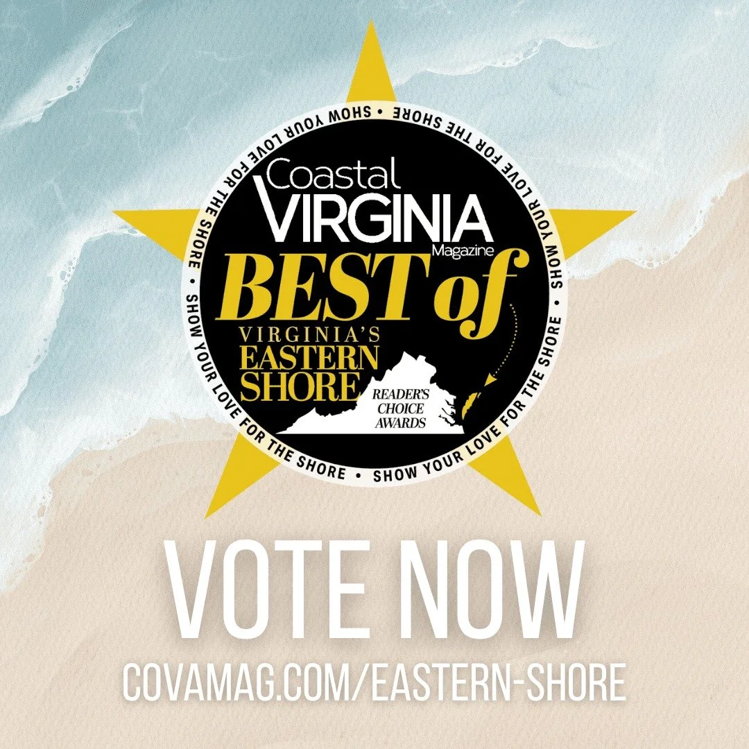 🌟 Cast your vote today 🌟

We&rsquo;re thrilled (and a little in awe) to be nominated in six categories for Coastal Virginia Magazine&rsquo;s 2026 Best of Virginia&rsquo;s Eastern Shore Awards!

🍳 Best Brunch
☕ Best Coffee
🥪 Best Lunch
🍝 Best Din