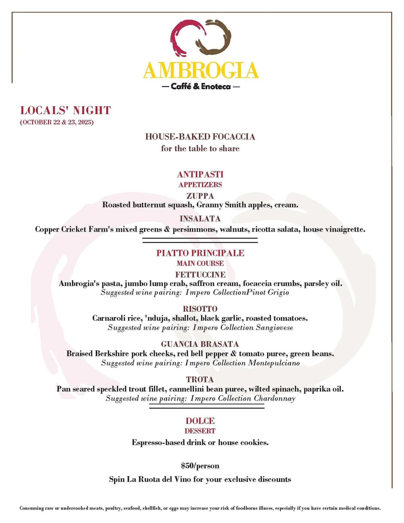 Because one Locals' Night a week just isn't enough!

This week Locals&rsquo; Night isn&rsquo;t just on Wednesday&hellip; it&rsquo;s on Thursday too! Twice the excuse to skip cooking, sip some wine and dive into something delicious.

Will it be our de