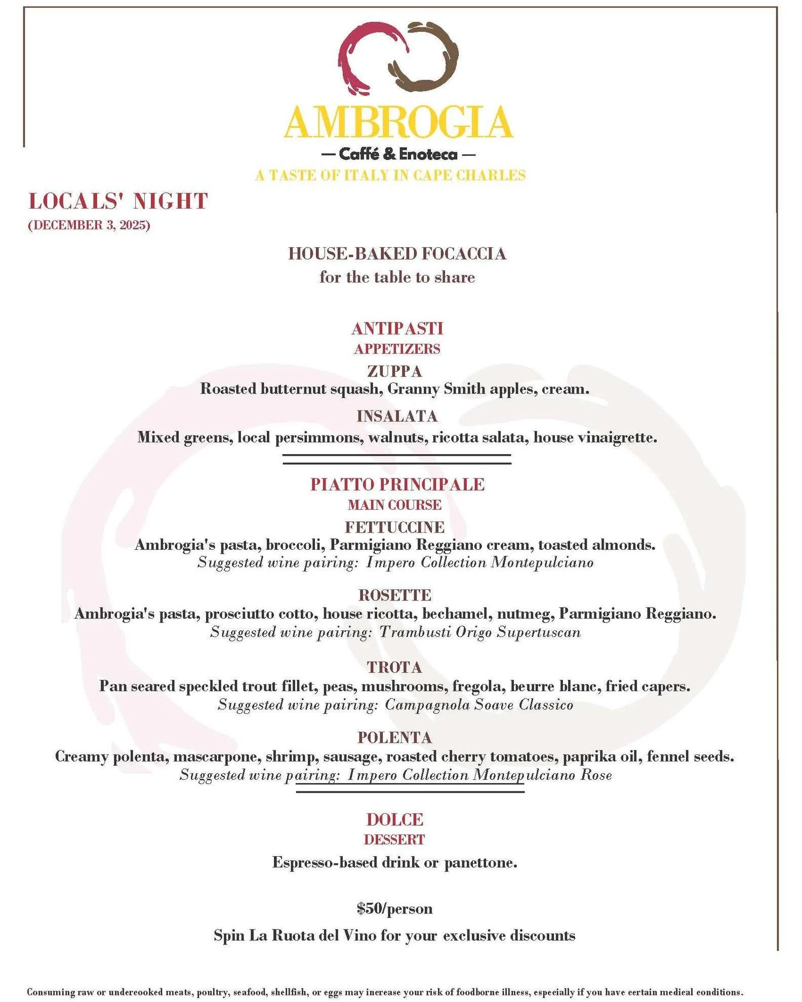 Locals Night is back tomorrow&hellip; and so are our Rosette.

Hand-rolled pasta, our own ricotta, prosciutto cotto, silky b&eacute;chamel with nutmeg, and plenty of Parmigiano Reggiano &mdash; pure comfort, made from scratch.

Or maybe you&rsquo;re 