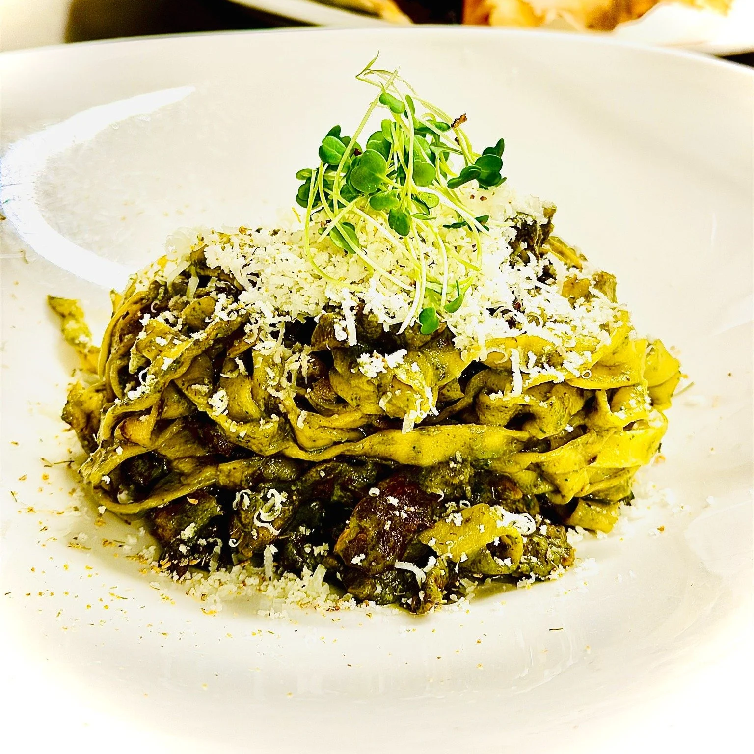 There&rsquo;s something special about fresh pasta.

Flour, eggs, hands, patience&hellip; rolled, cut and cooked perfectly al dente.

This week our fettuccine are dressed in a velvety kale sauce with earthy porcini mushrooms, savory sausage, Pecorino 