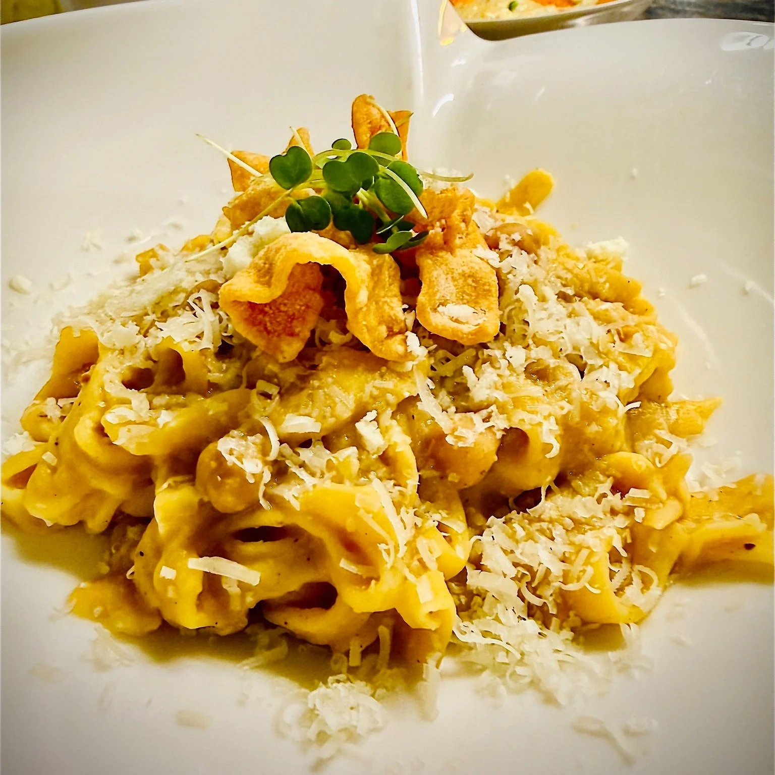 There&rsquo;s a quiet kind of beauty in a dish built from humble ingredients&hellip;

Our homemade fettuccine are tossed in a delicate chickpea velout&eacute;, gently infused with rosemary. Finished with tender chickpeas, Pecorino Romano and crispy p