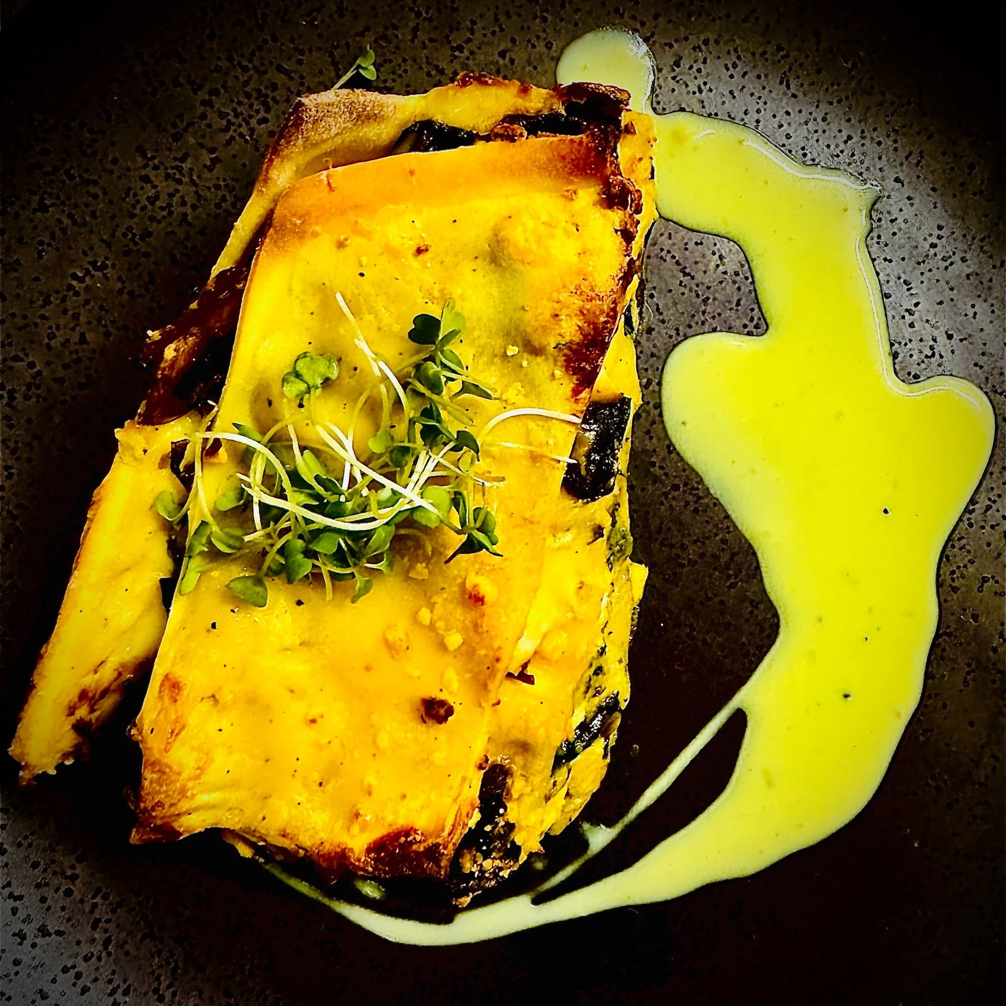 There&rsquo;s something about our lasagne&hellip;

The way each layer comes together&mdash;soft, rich and full of intention. Built with handmade pasta sheets, mushrooms and spinach, Pecorino Romano, goat cheese and a delicate turmeric b&eacute;chamel