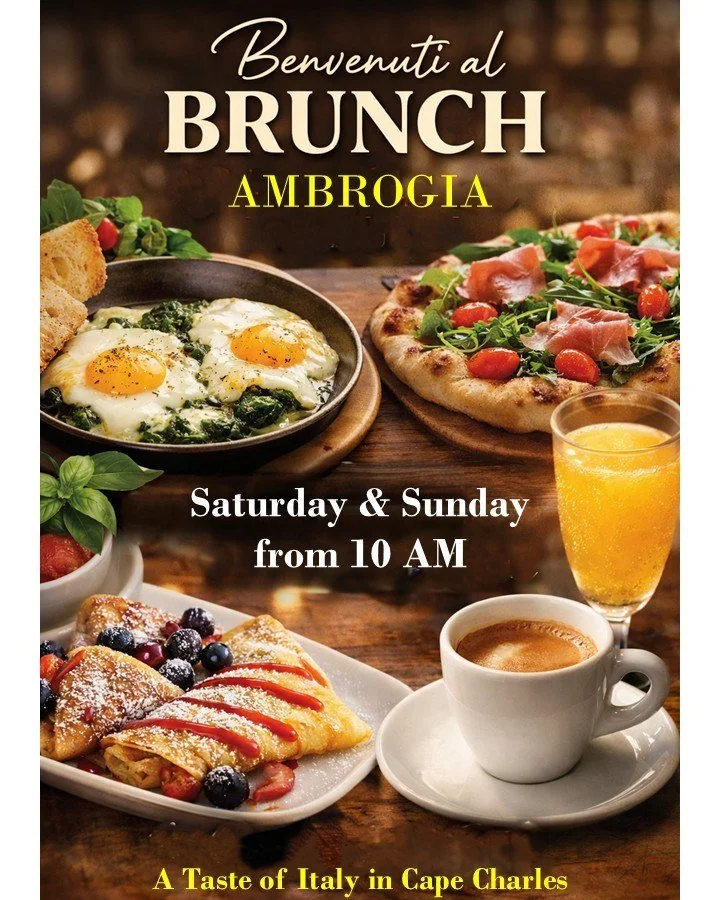 We are bringing brunch back!
Every Saturday and Sunday &bull; 10 AM &bull; May through August

Italian-inspired dishes, from eggs to crespelle to flatbreads, and espresso from Naples that says buongiorno the right way.

A taste of Italy in every bite