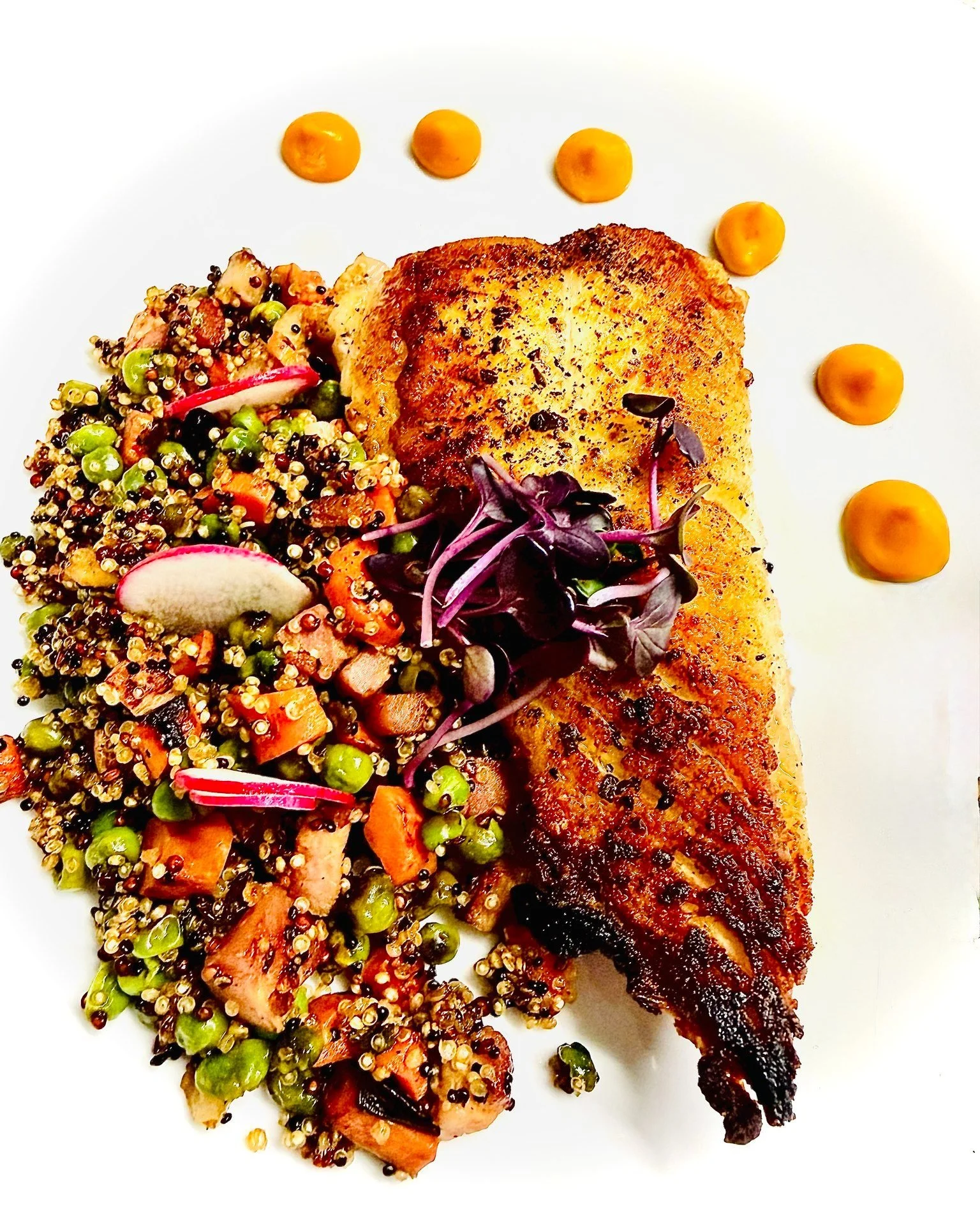 This week&rsquo;s flounder feels like summer arriving quietly on a plate. 

Pan-seared until perfectly crisp on the outside while staying delicate and tender inside, it&rsquo;s the kind of dish that feels light, fresh and effortlessly satisfying.

Br