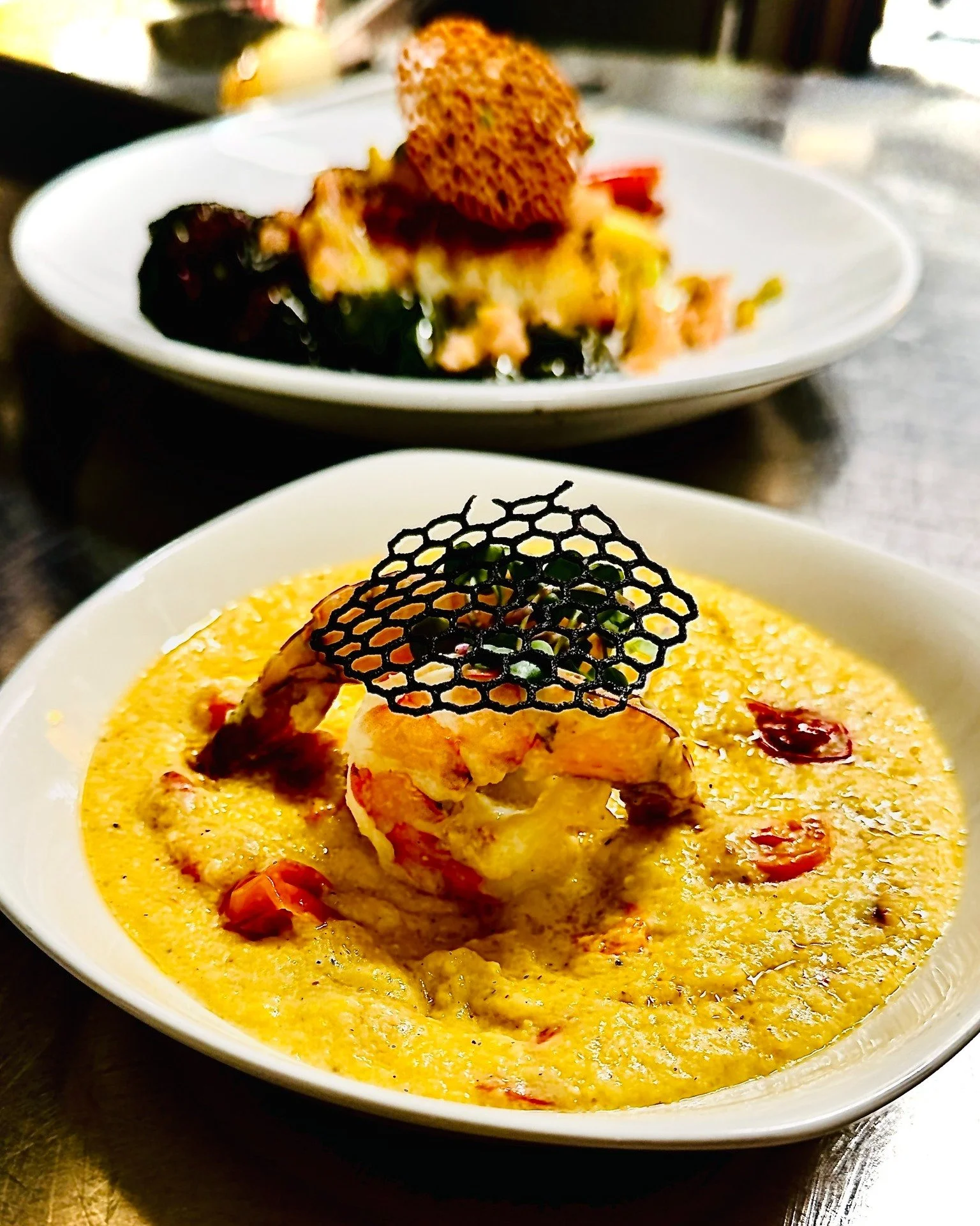 Some dishes are pure comfort. Others make you stop for a moment and savor every single bite. This week, our creamy polenta is somehow both.

Slowly cooked until silky and full of flavor, with roasted cherry tomatoes from Copper Cricket Farm, topped w