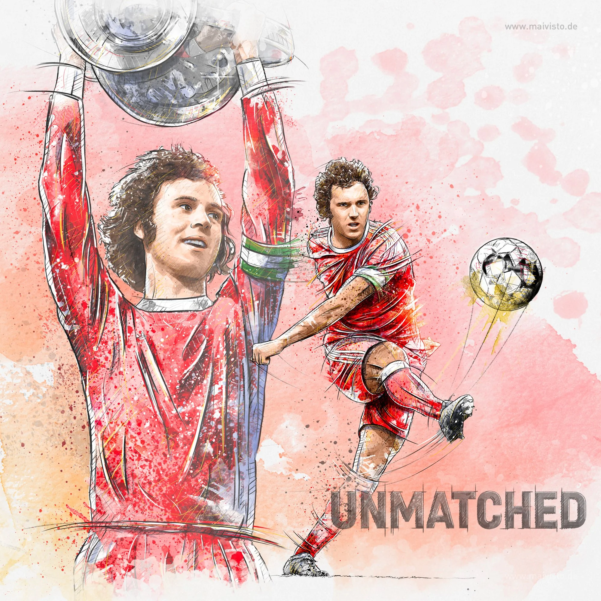 Illustration of Franz Beckenbauer for FC Bayern Munich