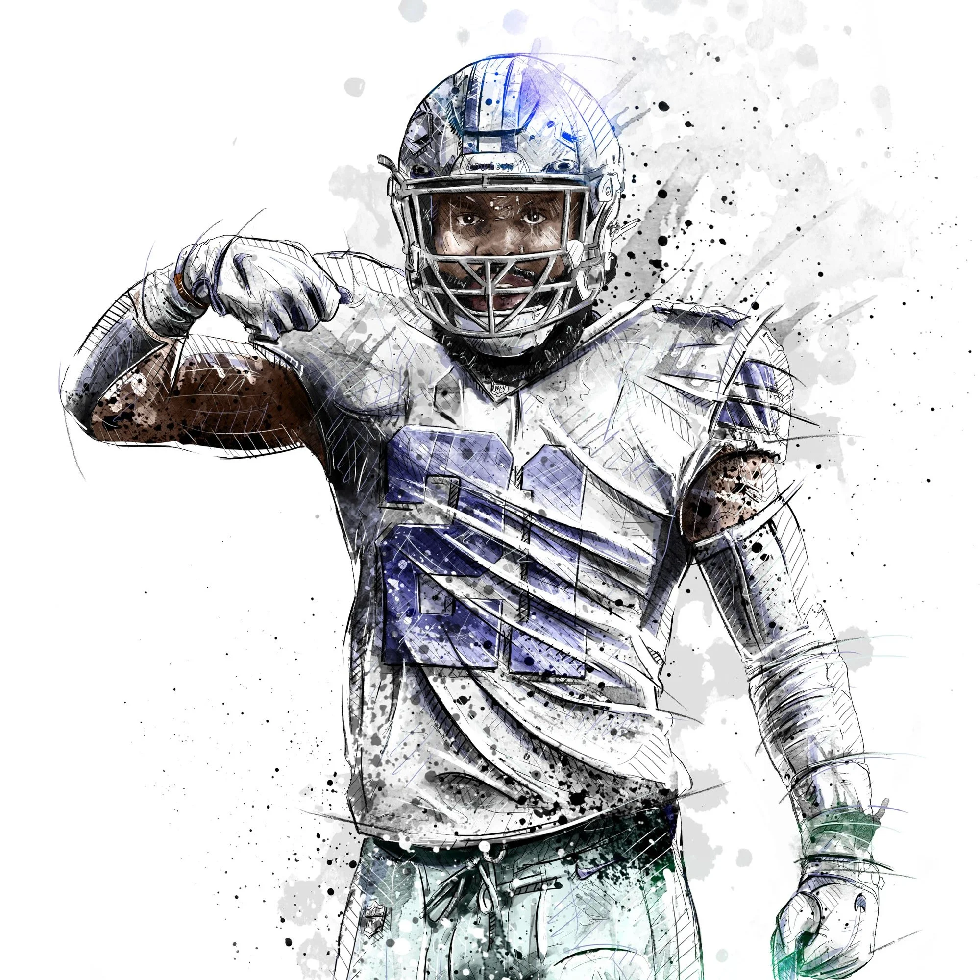 NFL Illustrations for Bleacher Report