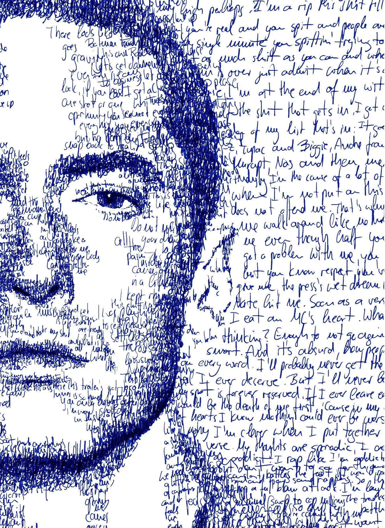 Eminem Handwritten Portrait