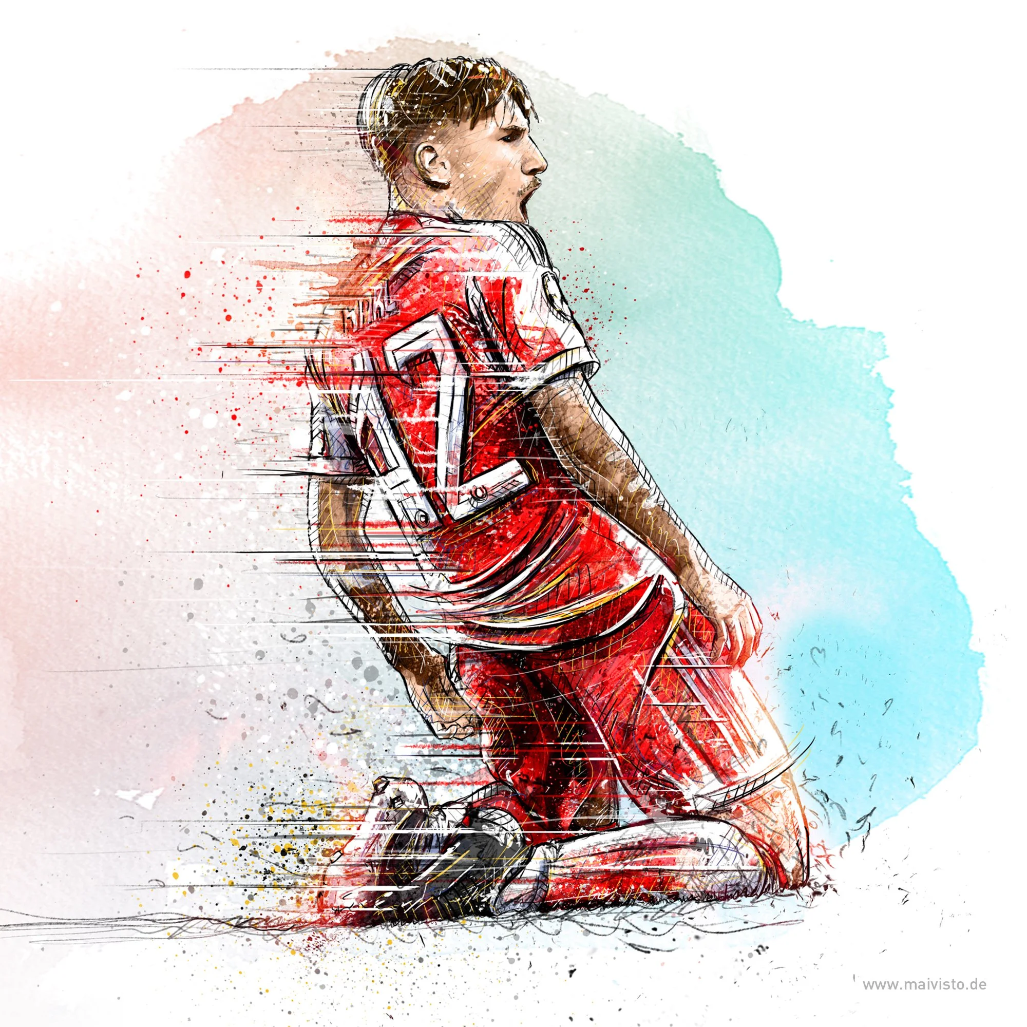 Illustrations of Lennart Karl for the FC Bayern Munich