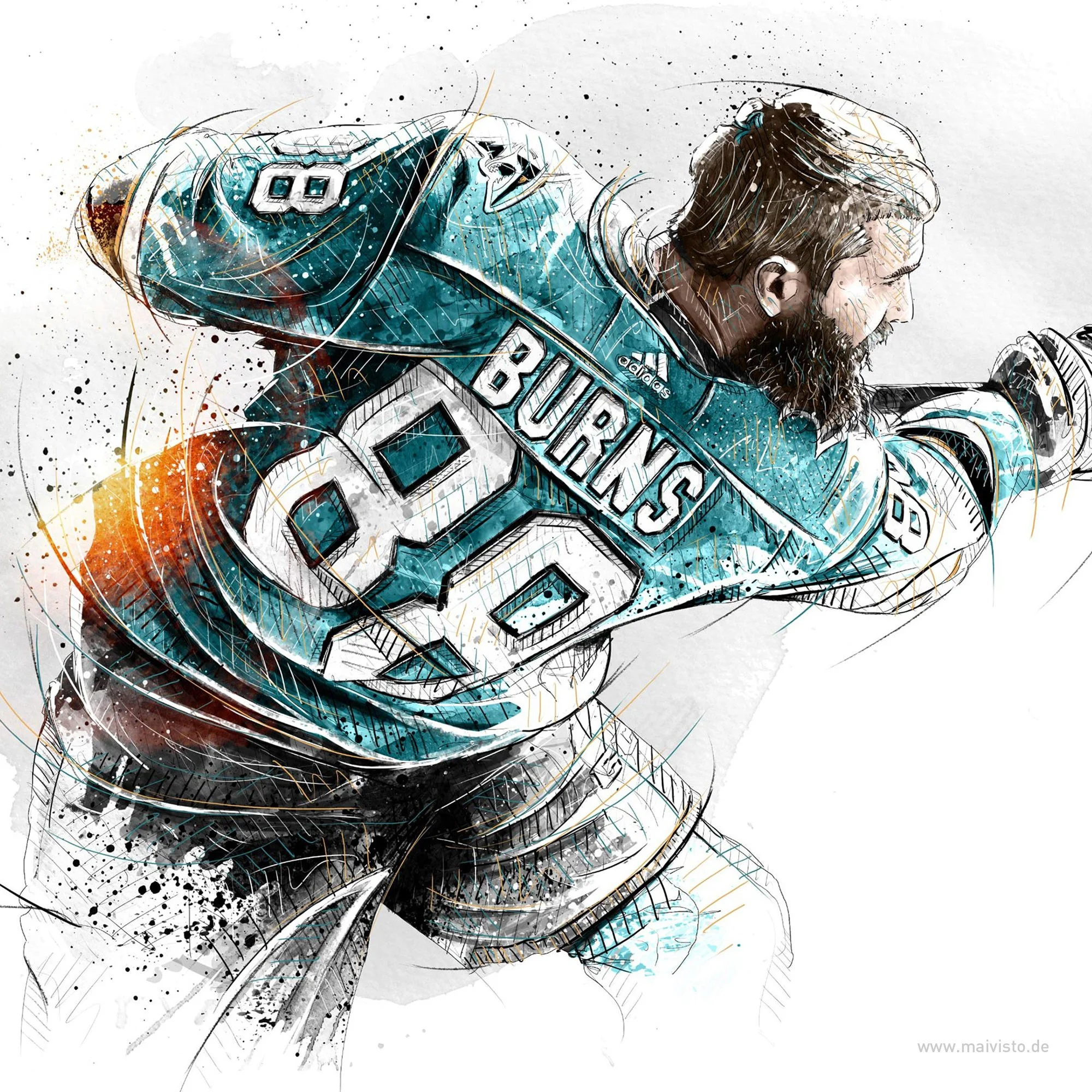 Illustration of Brent Burns