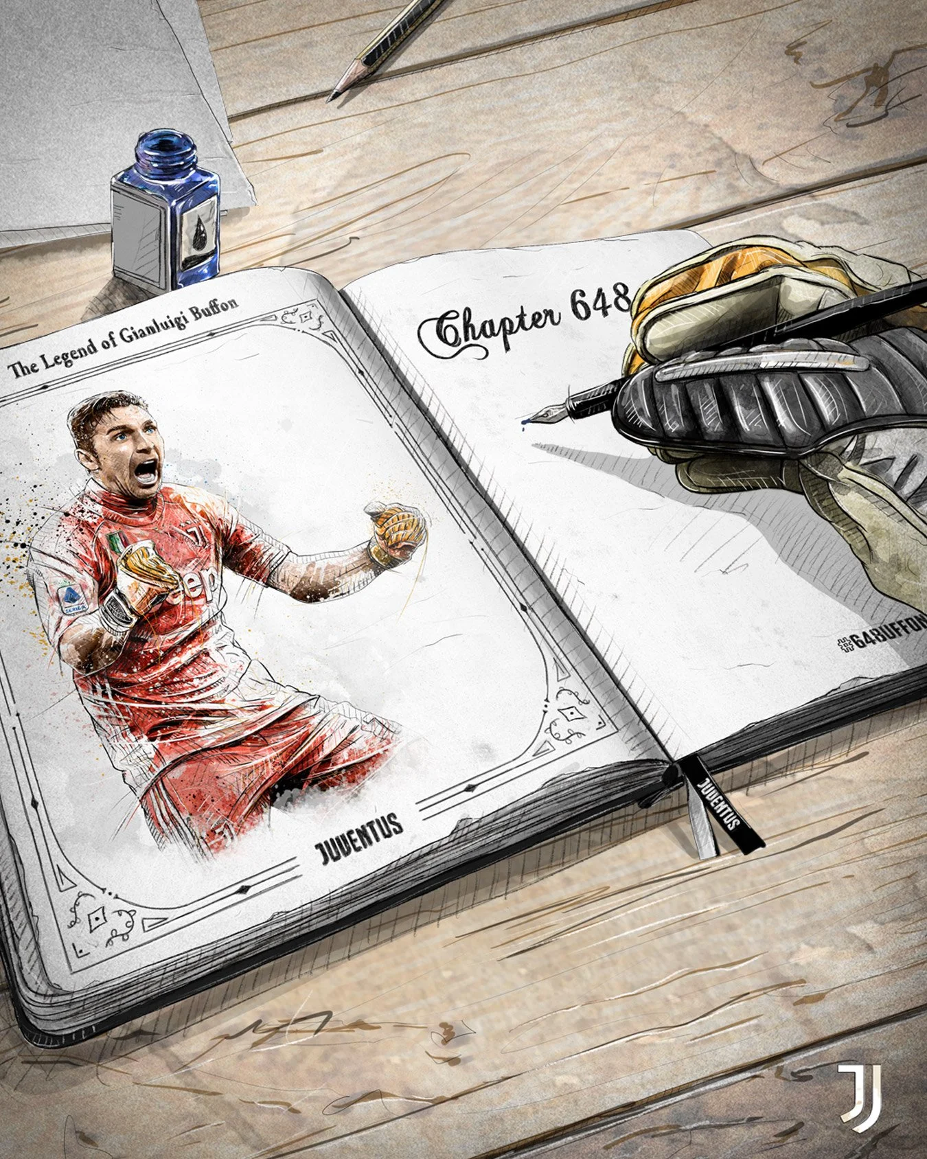 Illustration for Juventus of Gigi Buffon