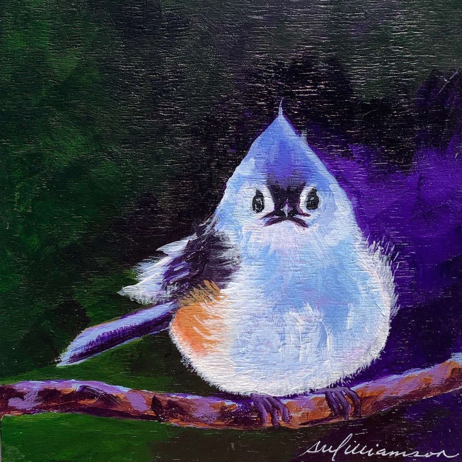 Tufted Titmouse Acrylic Shelley Williamson Artistry Peaceful Solitude.jpg