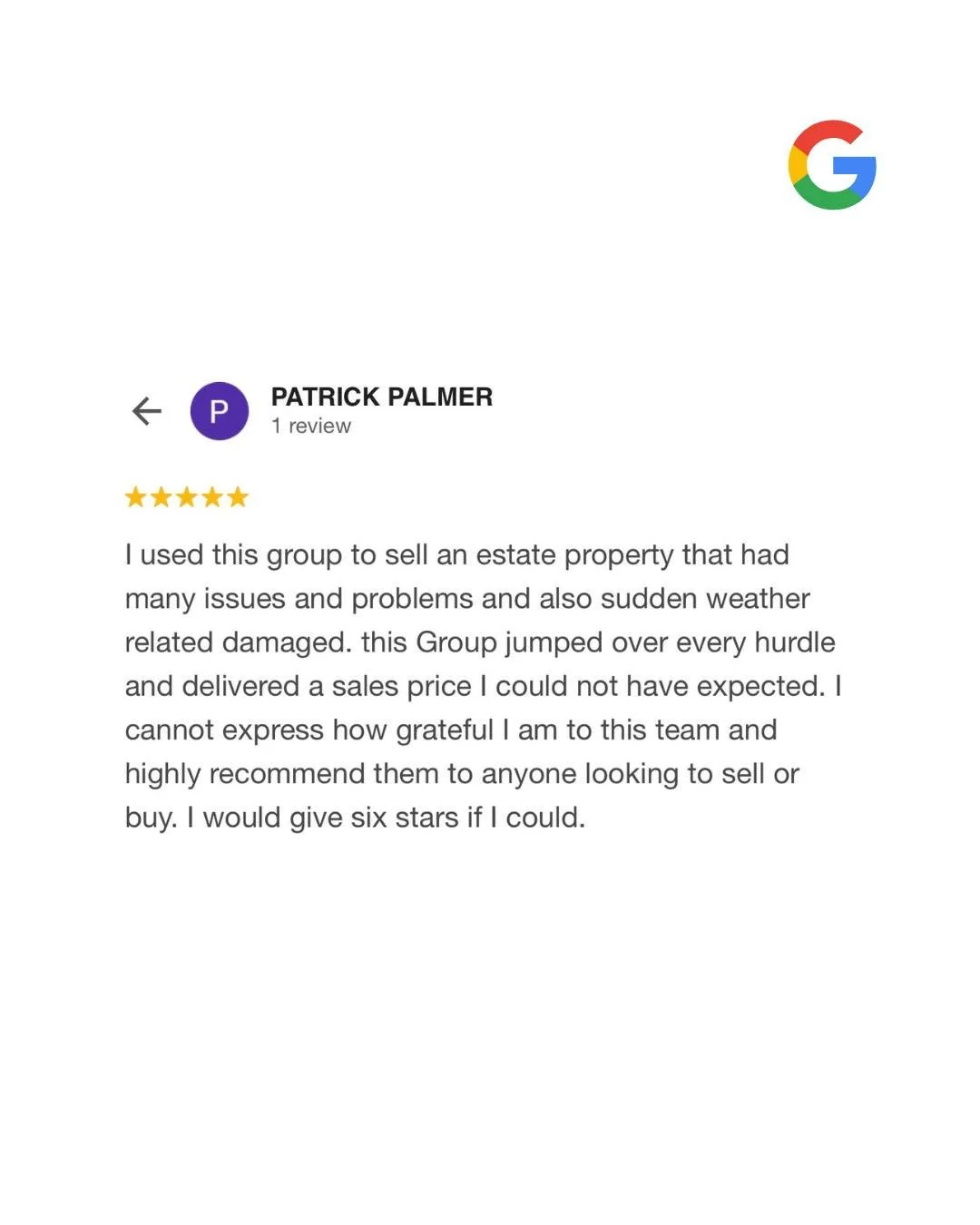 Nothing means more to us than helping clients through the challenging situations. 💛

Selling an estate property can come with unexpected hurdles, from property issues to weather related surprises. We are so grateful for the trust Patrick placed in o