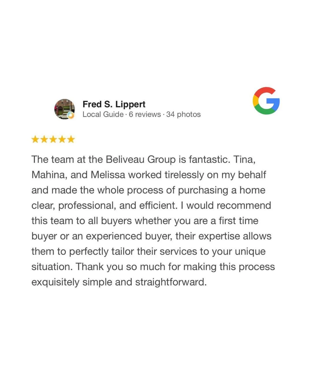 We love thoughtful reviews like these! It was truly a pleasure helping our client to navigate his home purchase. We&rsquo;re so glad the team was able to make the process feel clear, seamless, and stress-free. We appreciate our clients trust in The B
