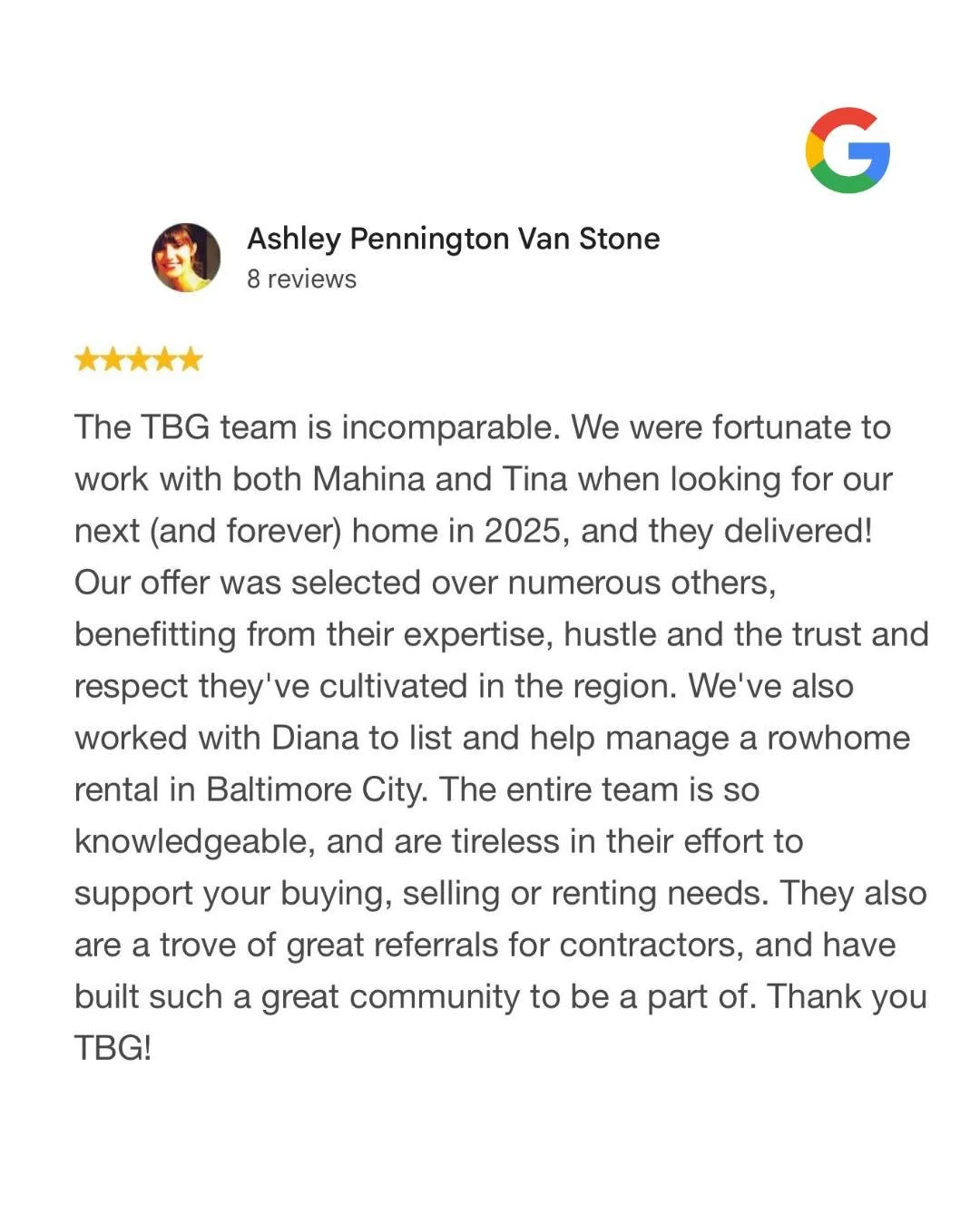 Ashley and her family found their forever home with @mahinadouglas and @tinabeliveau , winning out over multiple offers. Then @mshousenerd helped list and manage their Baltimore City rowhome rental.

Buying, selling, or renting, our whole team is her