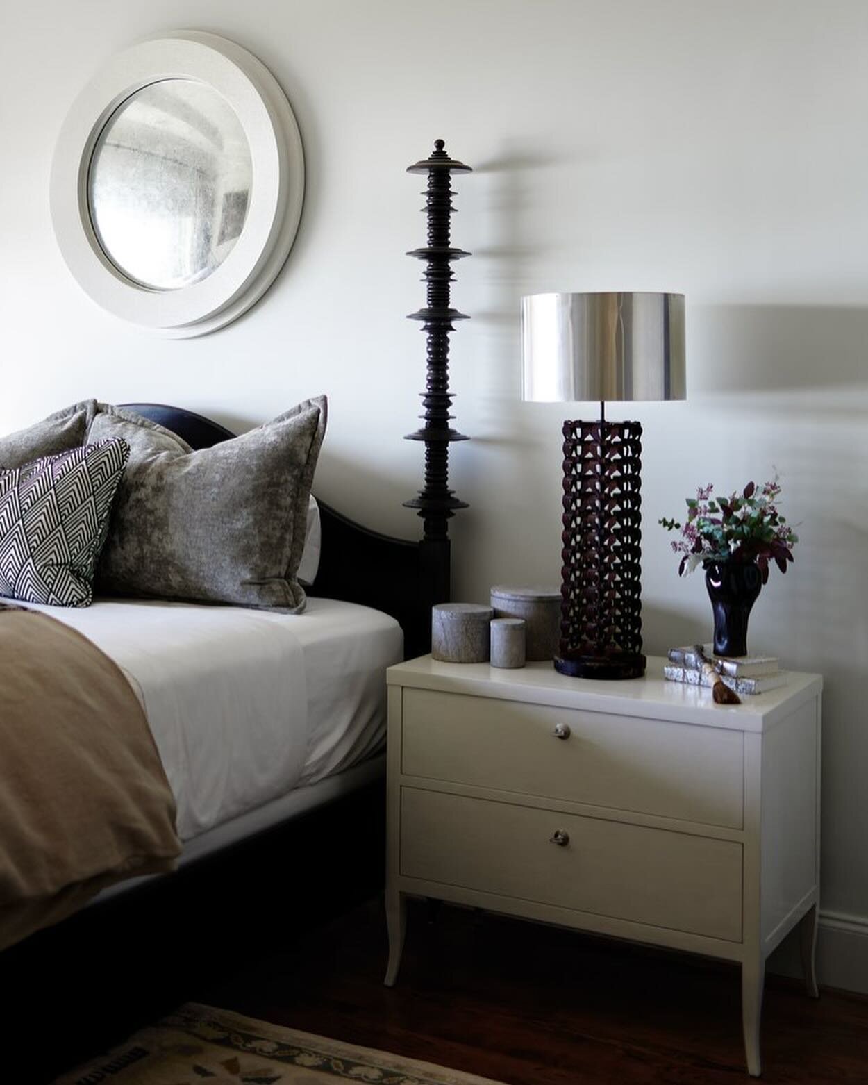 New website is up. Link in profile. I&rsquo;ve been reworking some older shoots and forgot how cool this bedroom is. Love the monochromatic style. @housedressinginteriors #bedroom #interiordesign #interiorinspiration #interiorphotography #interiorpho