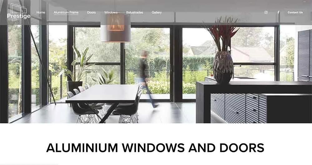Window and Doors Website made on Squarespace