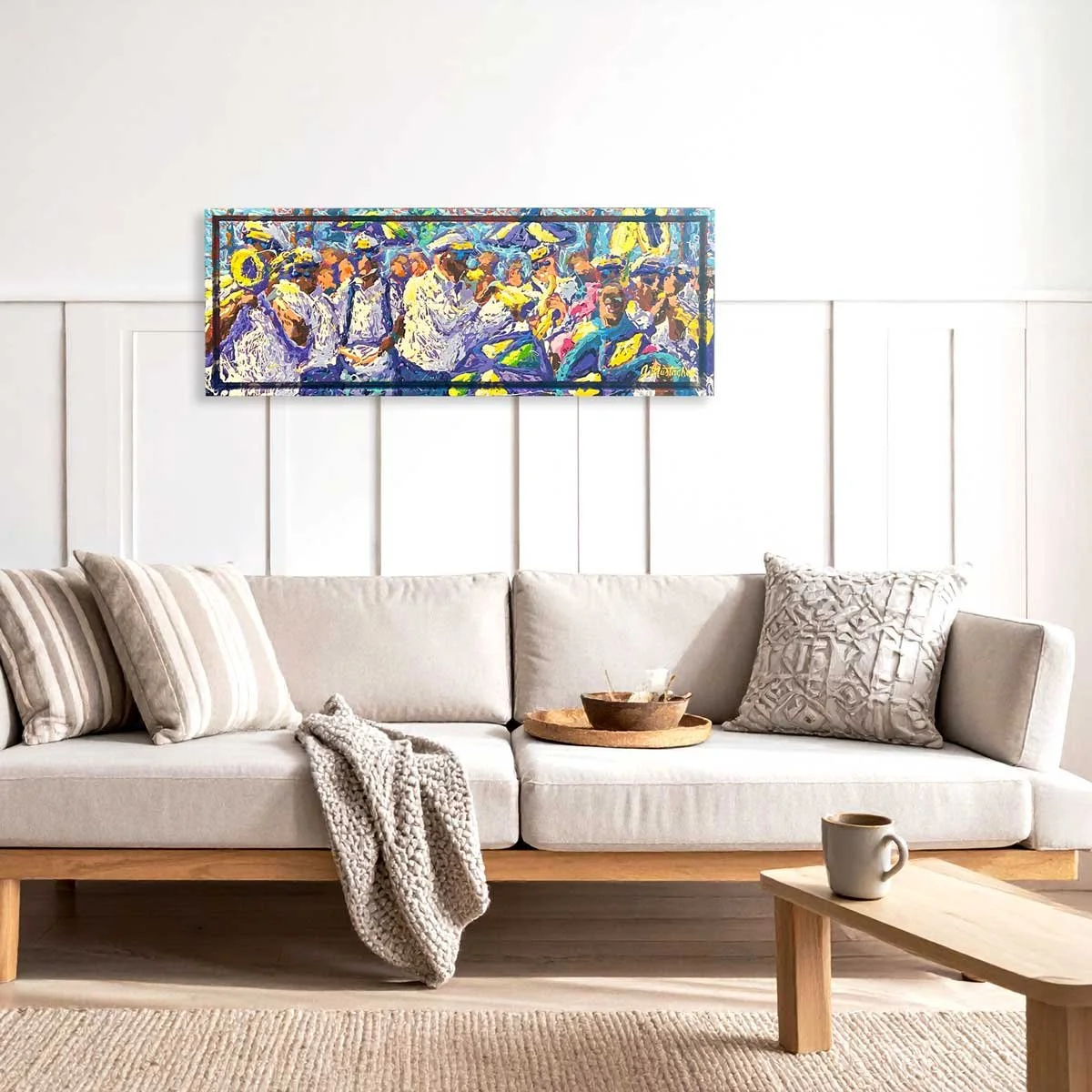 Quarter Notes, 30x14", (framed), SOLD

