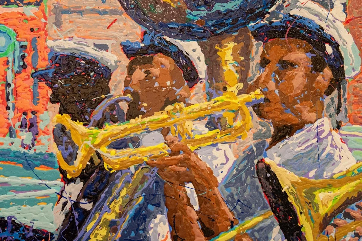 Oh What a Night!, 50x62", (framed), [detail], AVAILABLE @ Orleans Gallery 603 Julia St, New Orleans, LA 70130, $7,999