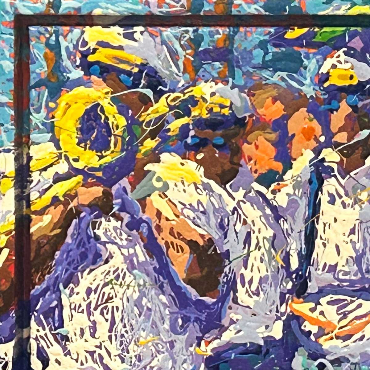 Quarter Notes, 30x14", (framed), [detail], SOLD
