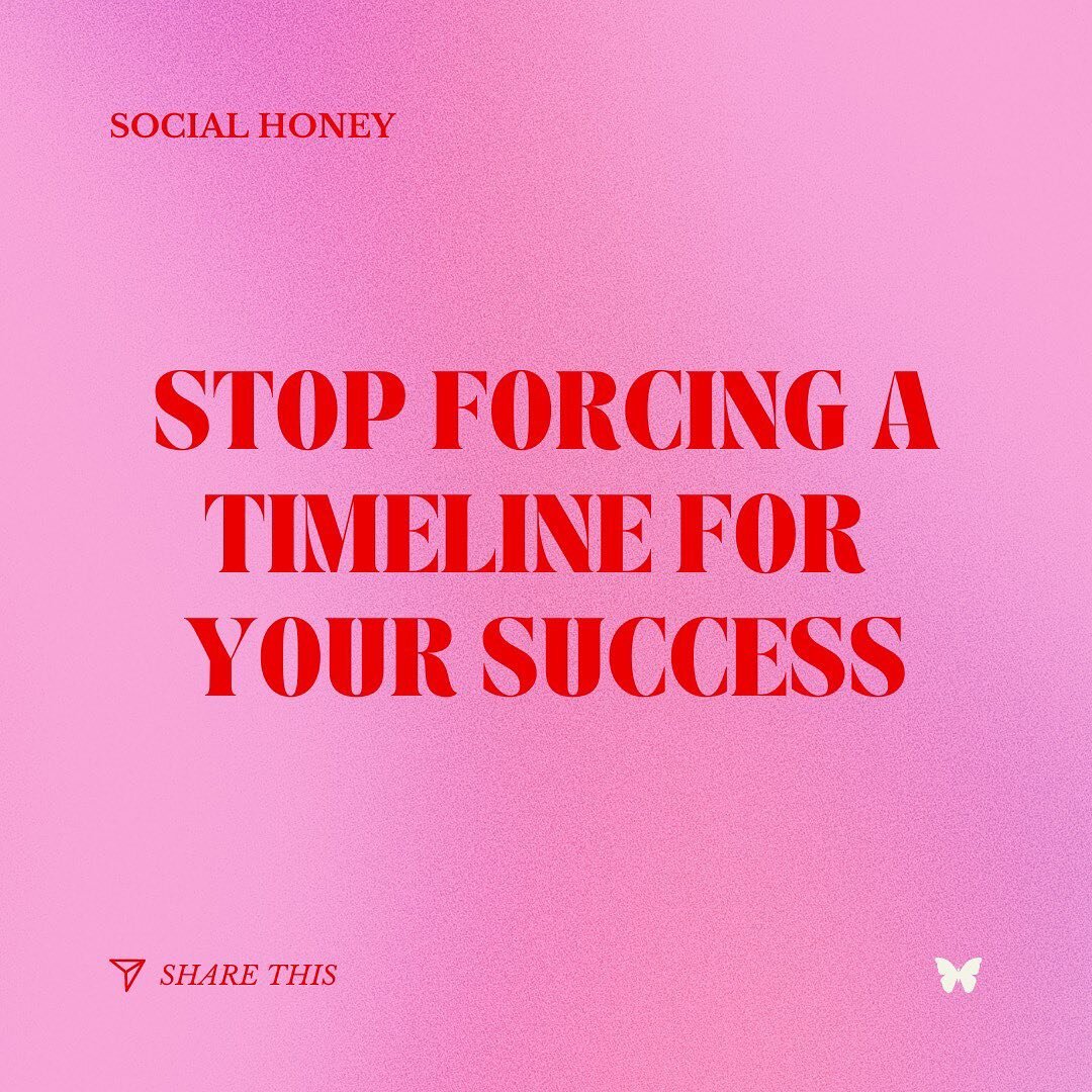 Slow down. What is meant for you, will FIND YOU ✨

👉🏼Here&rsquo;s the deal: Forcing timelines for your success will lead to misaligned actions, and decisions, and ultimately can result in burnout.

When you are working from a space of forcefulness,