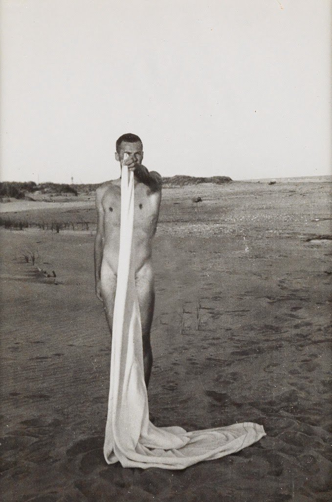 Jared French, Ted Starkowski on the Beach, circa 1950..jpg