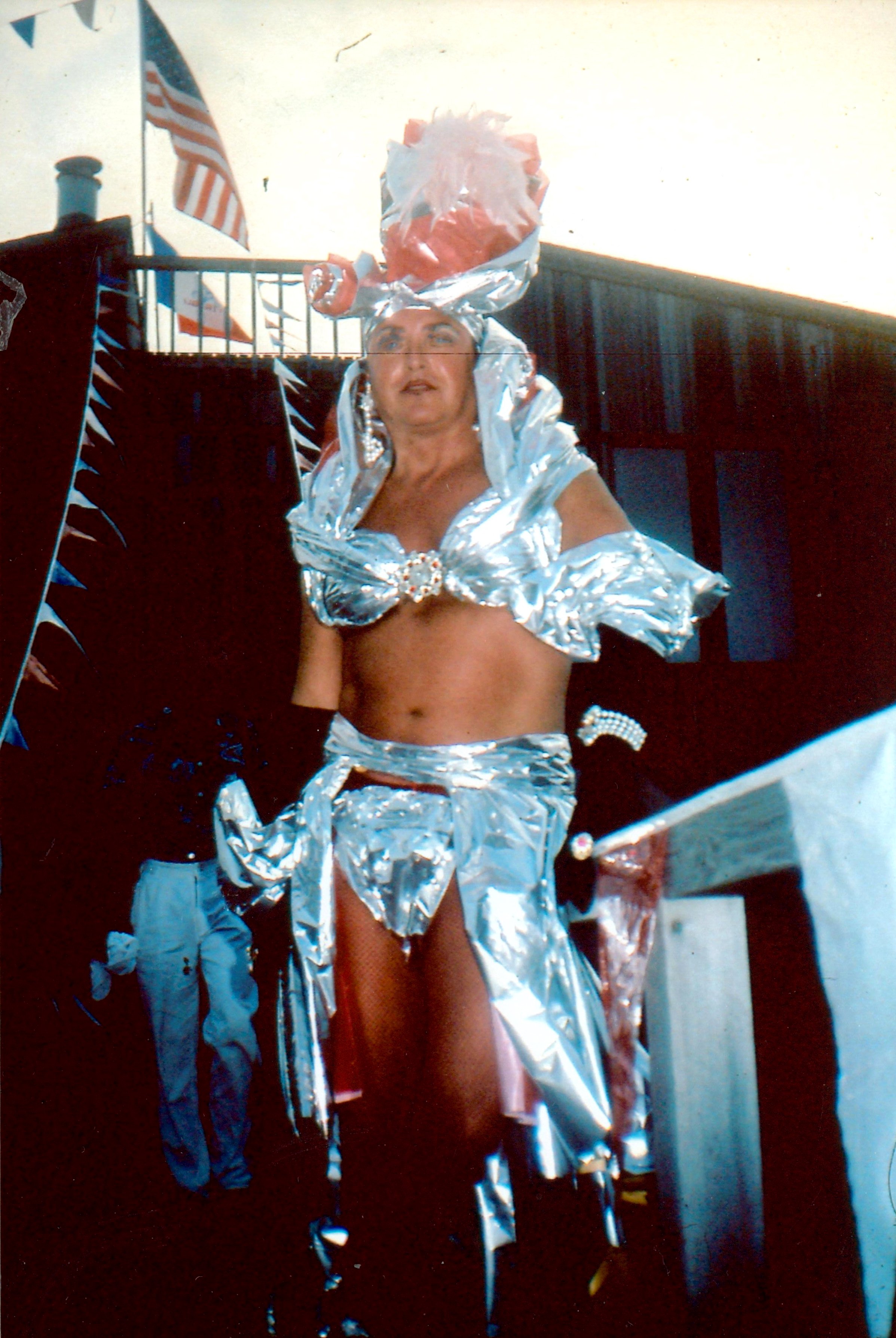 Hollywood Shore Leave Party 1988  JOHN IN SILVER.JPG