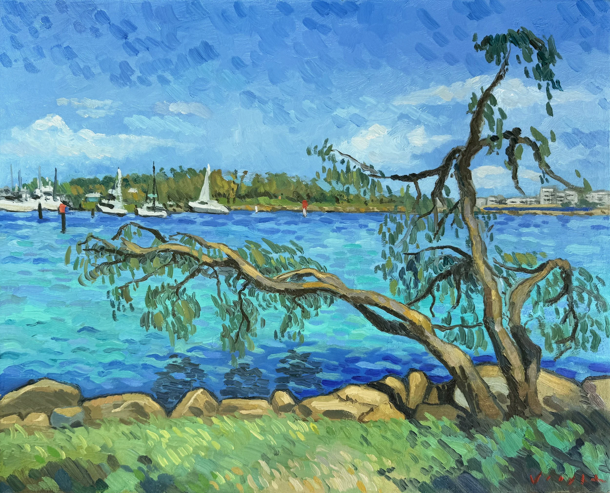 Point Cartwright Walkway, Oil on Linen, 16" x 22"