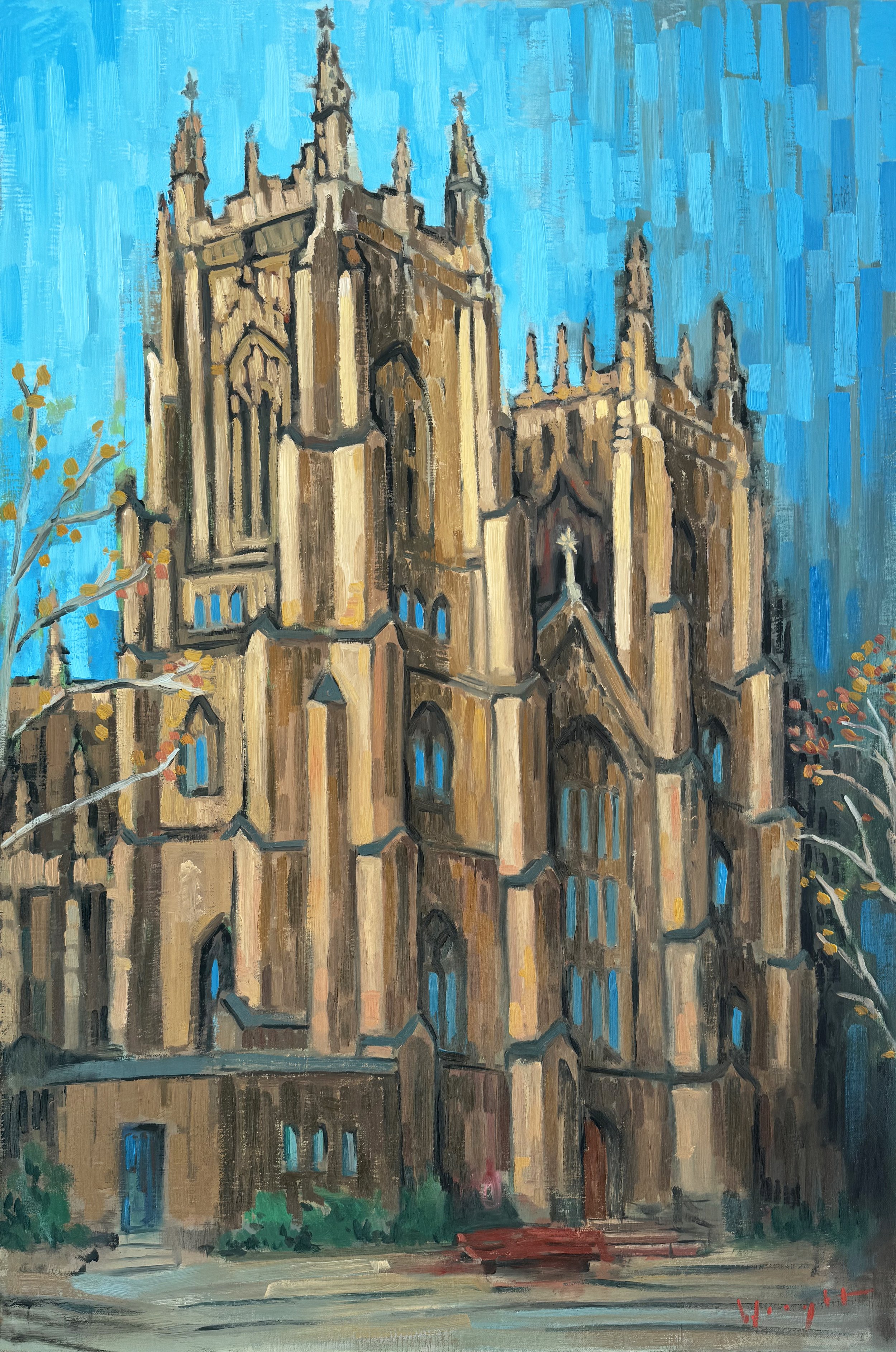 St. Andrew Cathedral, Oil on Linen, 20" x 30" $1,400 🔴