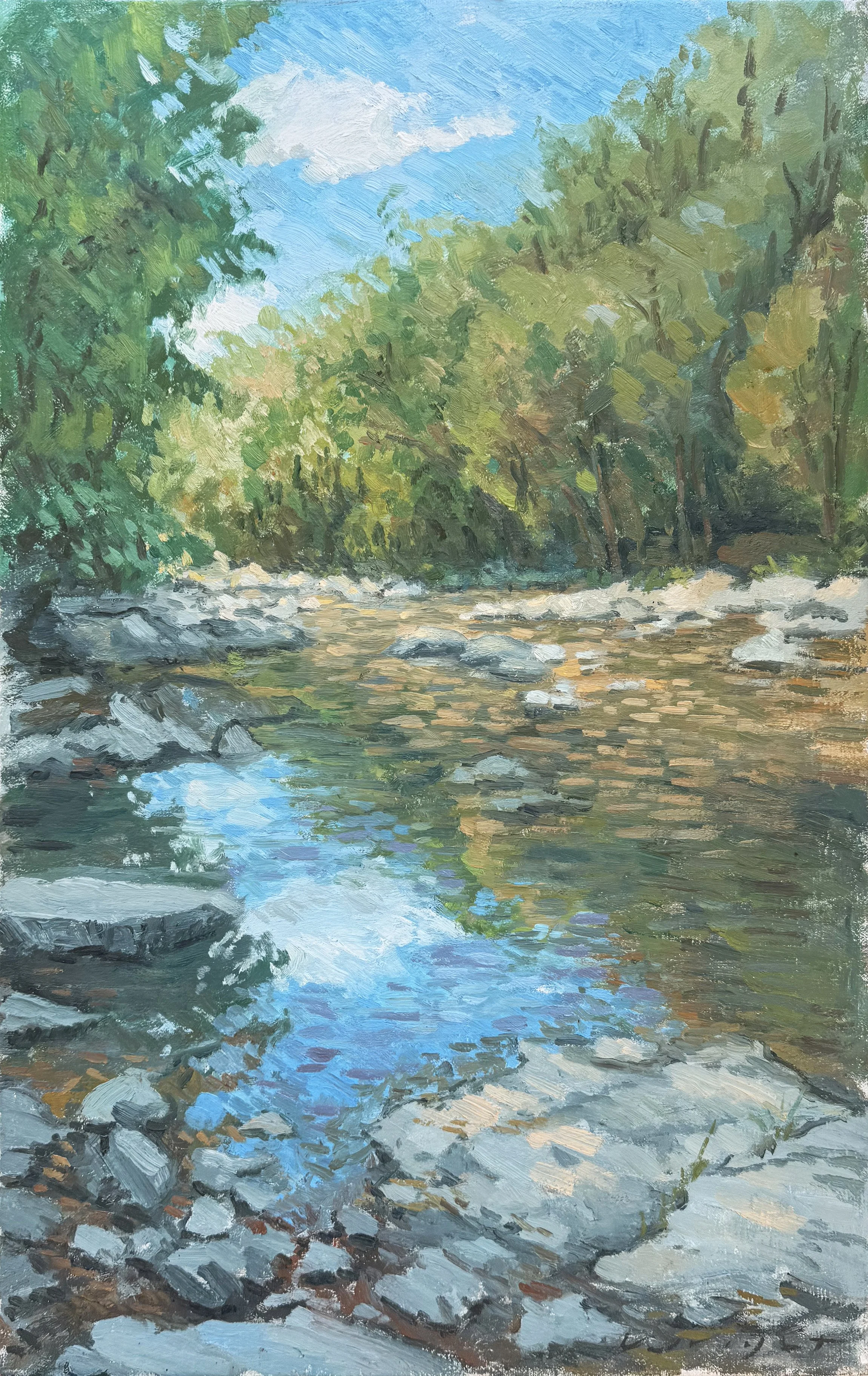 Creek at Wappa Falls, Oil on Linen, 14" x 22", 
(Currently NFS)